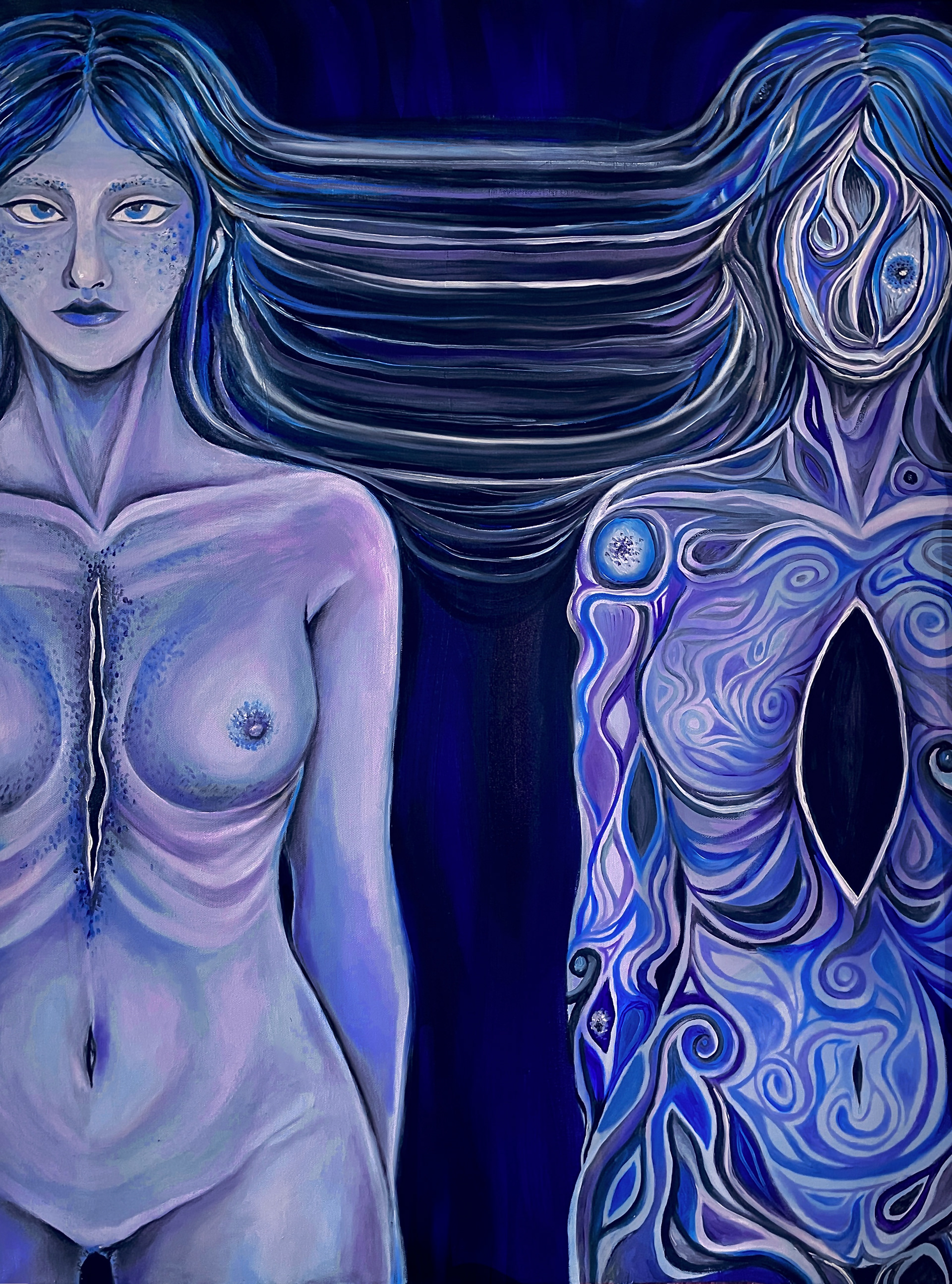 Me & the Universe, 2023, 30" x40", Oil on Canvas