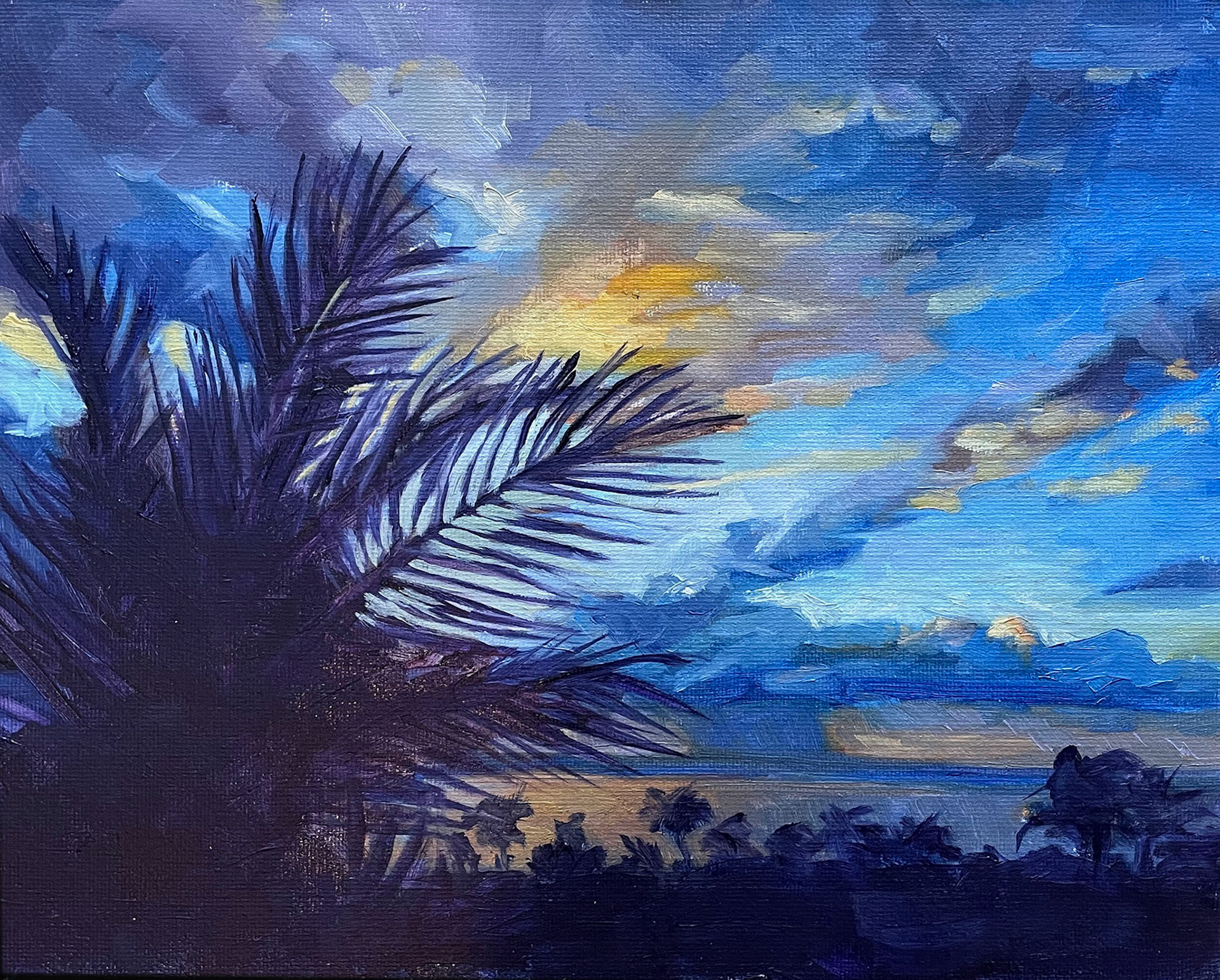 MAUI SUNSET 10" X 8" OIL ON CANVAS