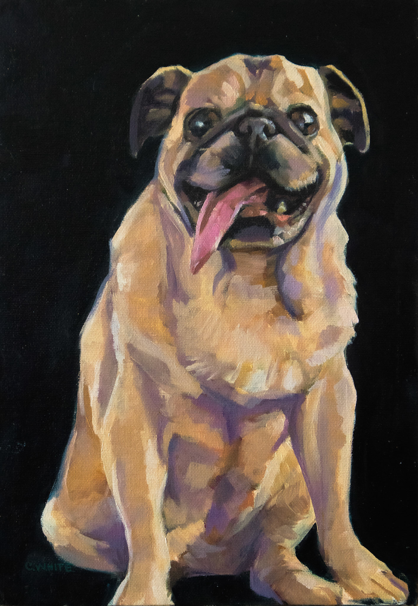 tay boots 9" X 12" OIL ON CANVAS