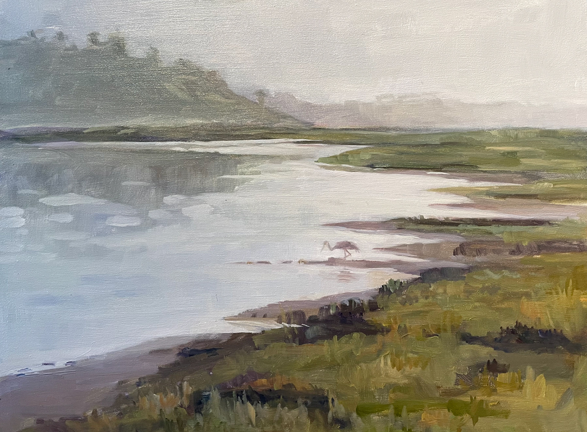 newport bay (plein air)  16" X 12" OIL ON PANEL