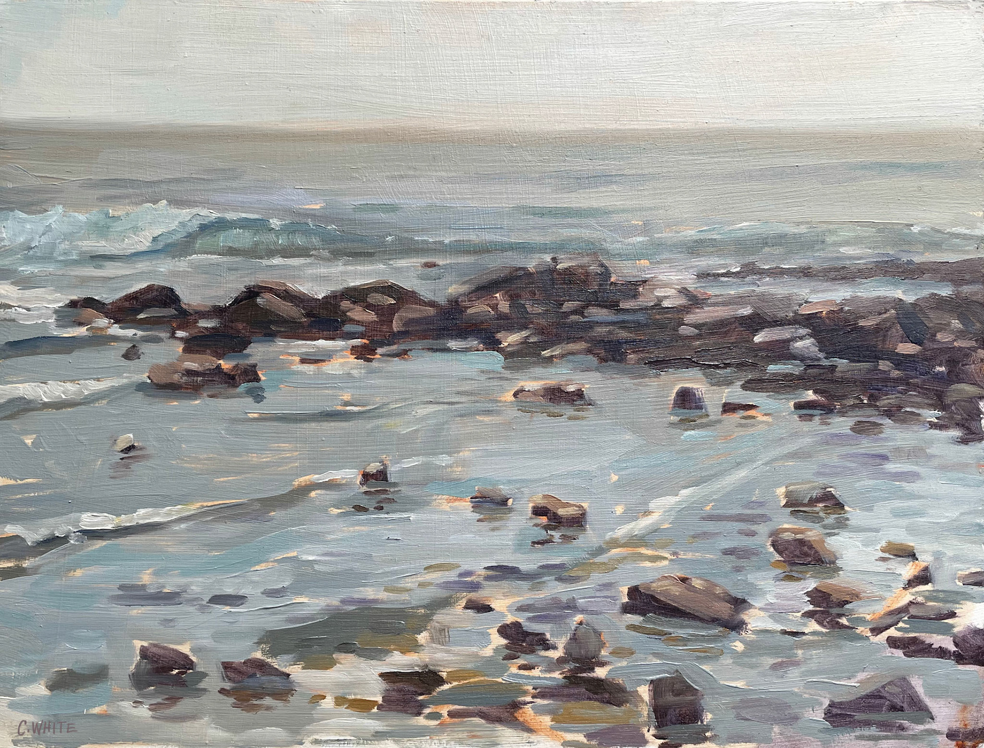 SAN PEDRO PLEIN AIR 16" X 12" OIL ON PANEL