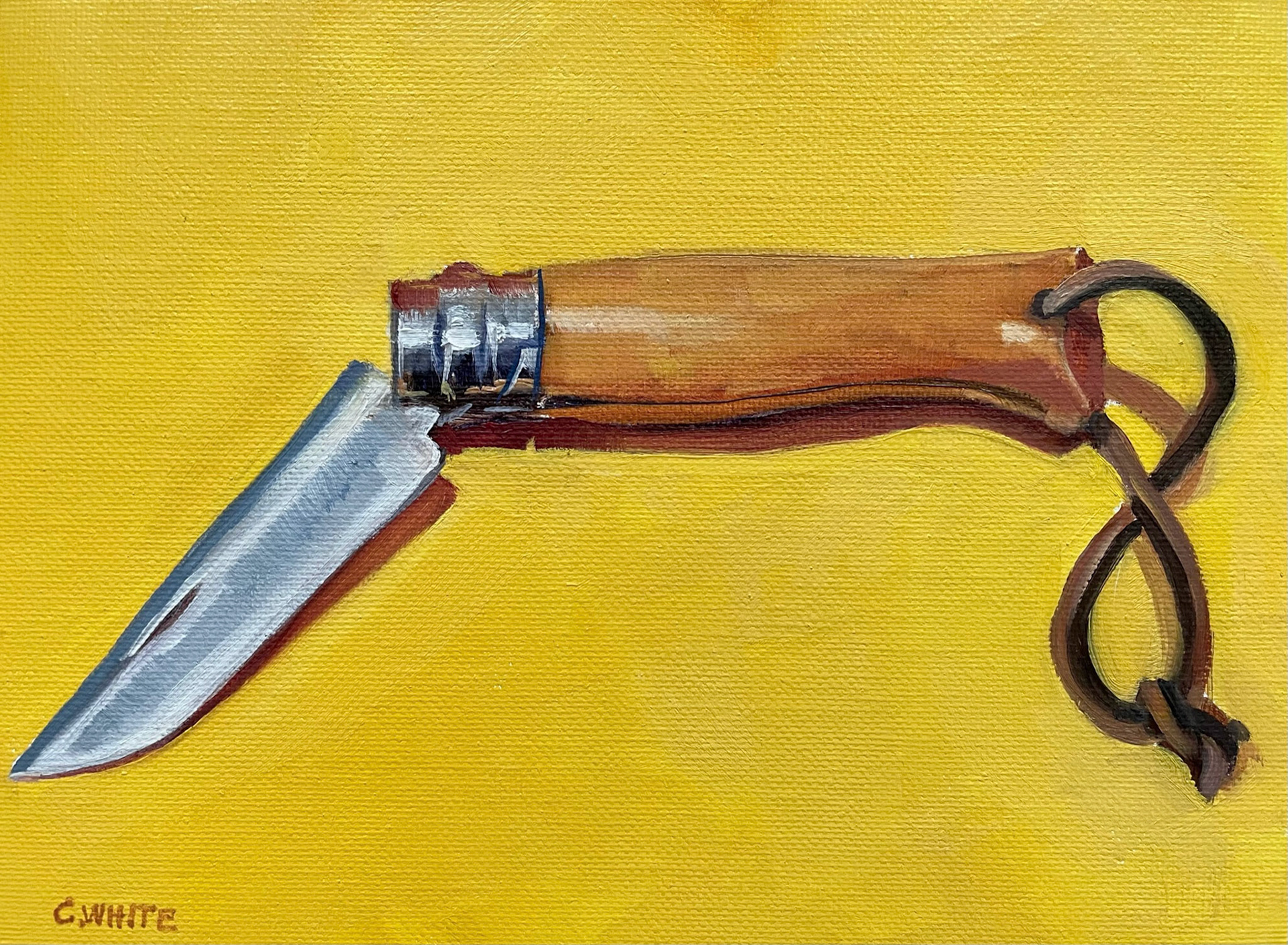 opinel 8" X 6" OIL ON CANVAS