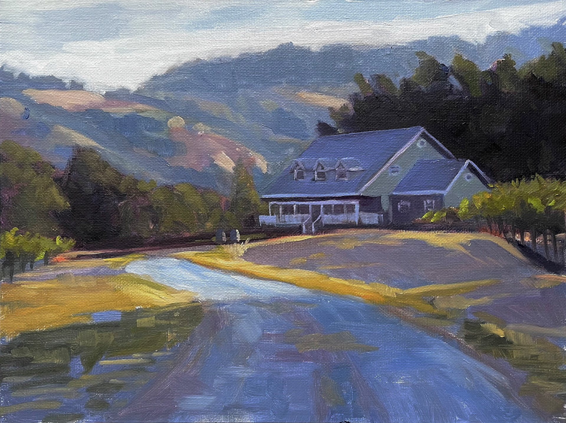 HEART 2 HEART VINYARDS 14" X 11" OIL ON CANVAS