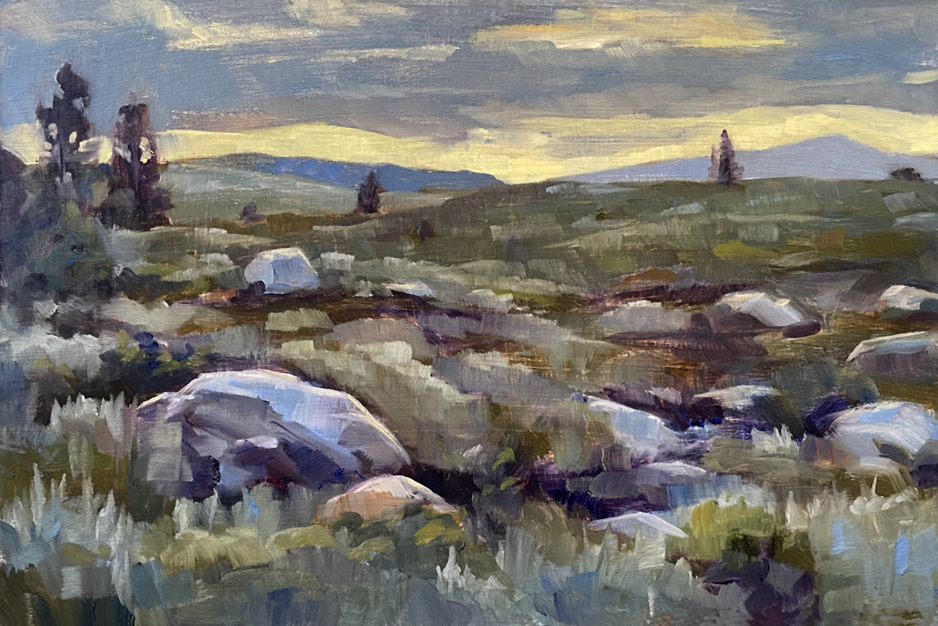 MAMMOTH ROCKS 10" X 8" OIL ON PANEL