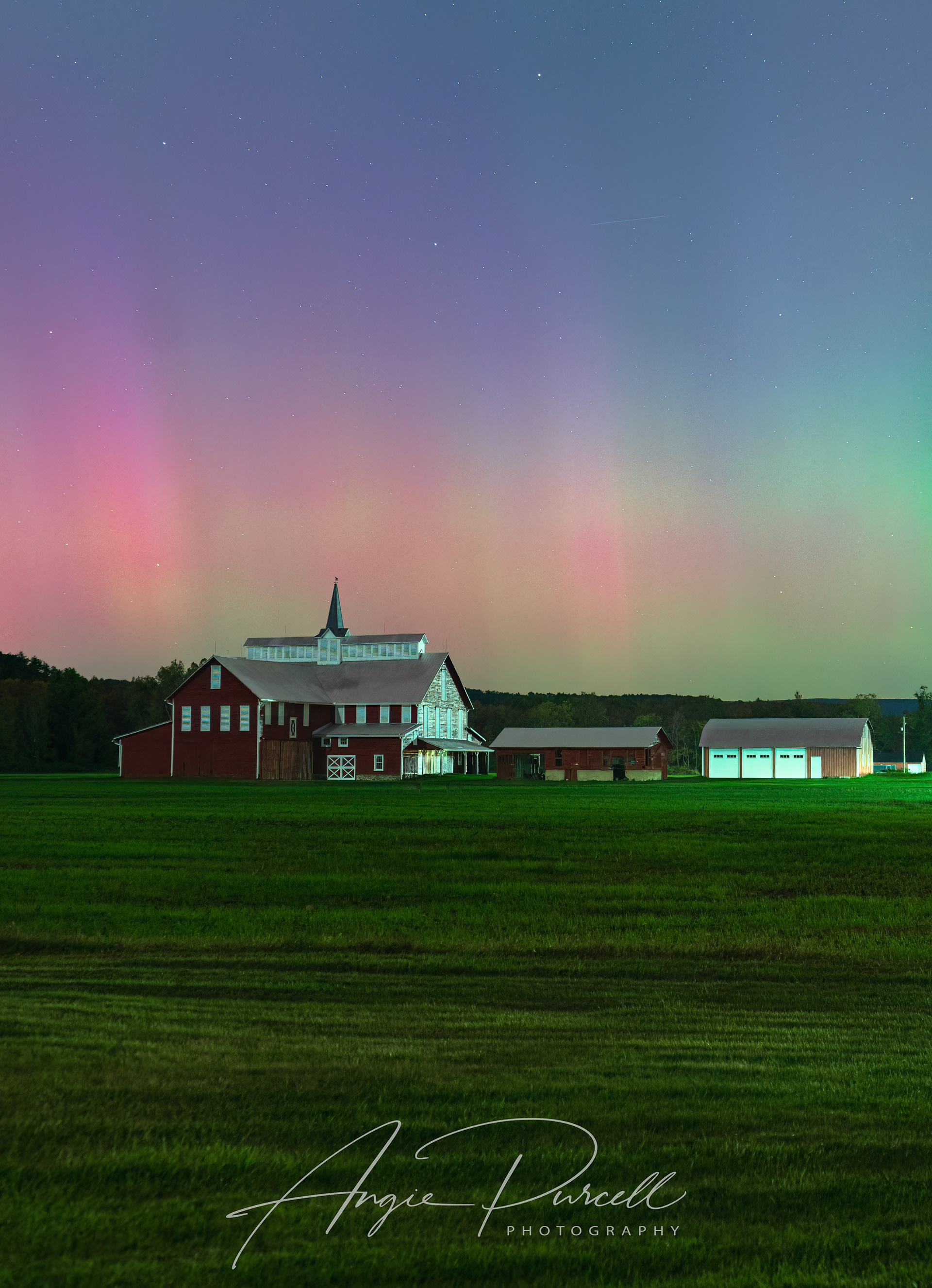 Aurora over Savage Barn, Benton PA