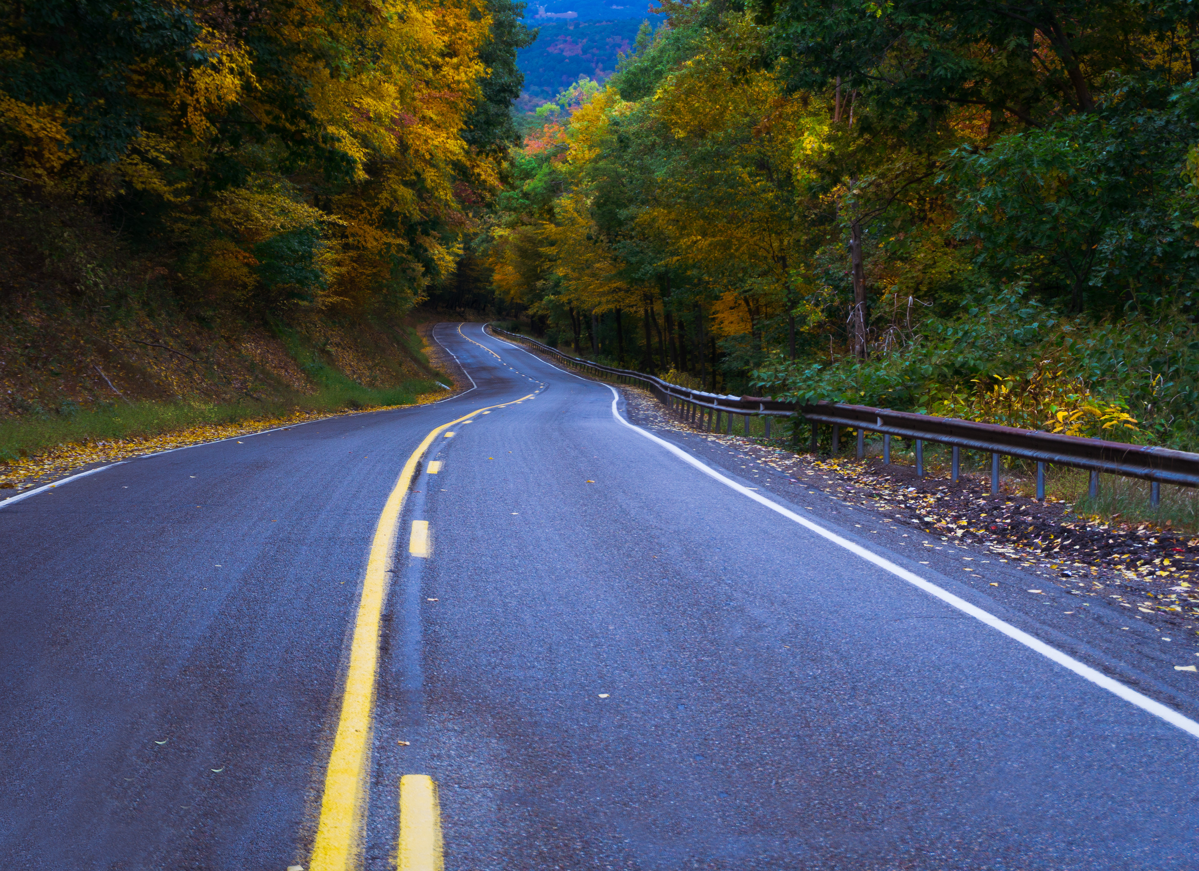Winding road in Columbia County, PA