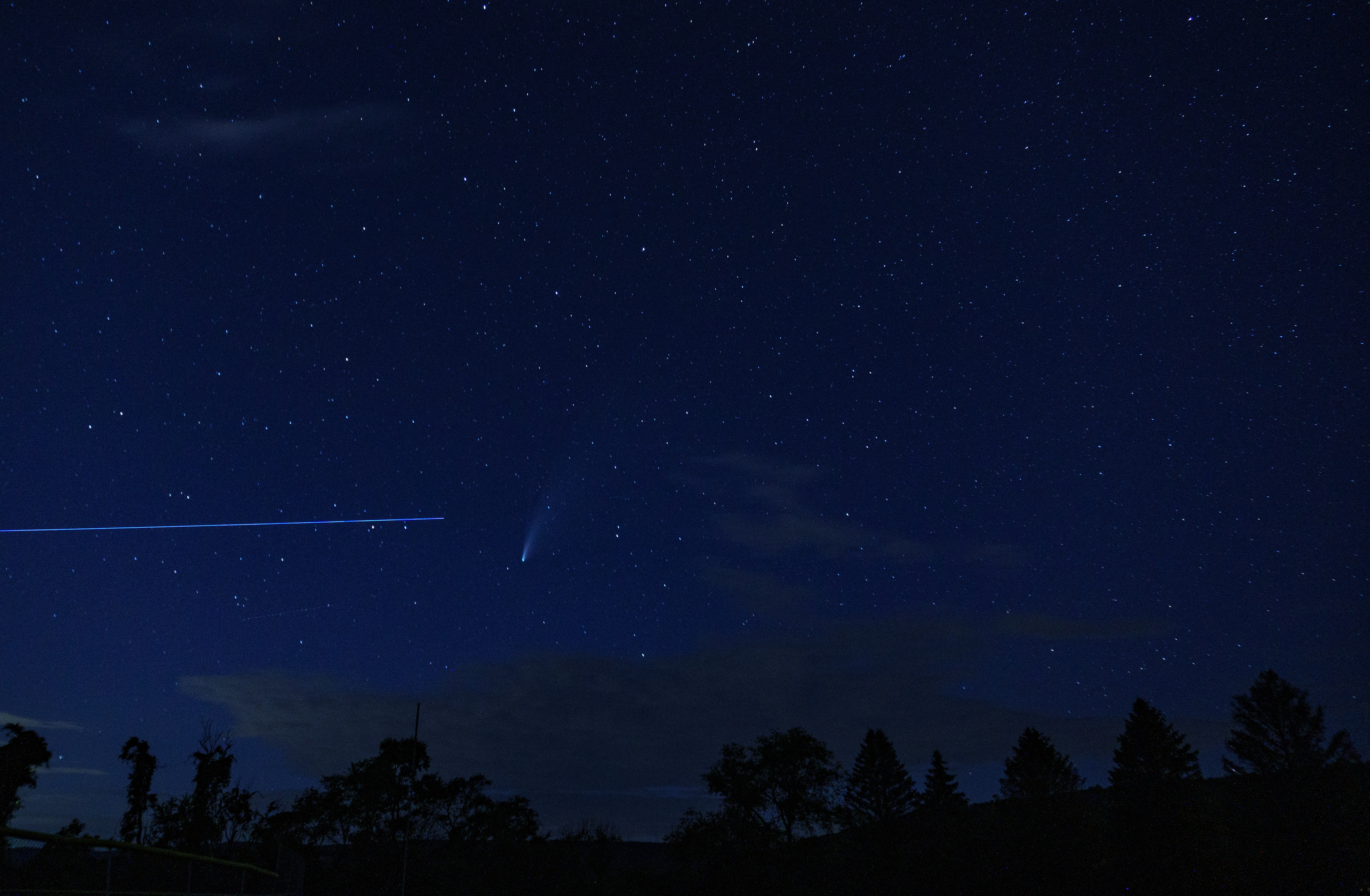 Comet Neowise and the International Space Station in Berwick, PA