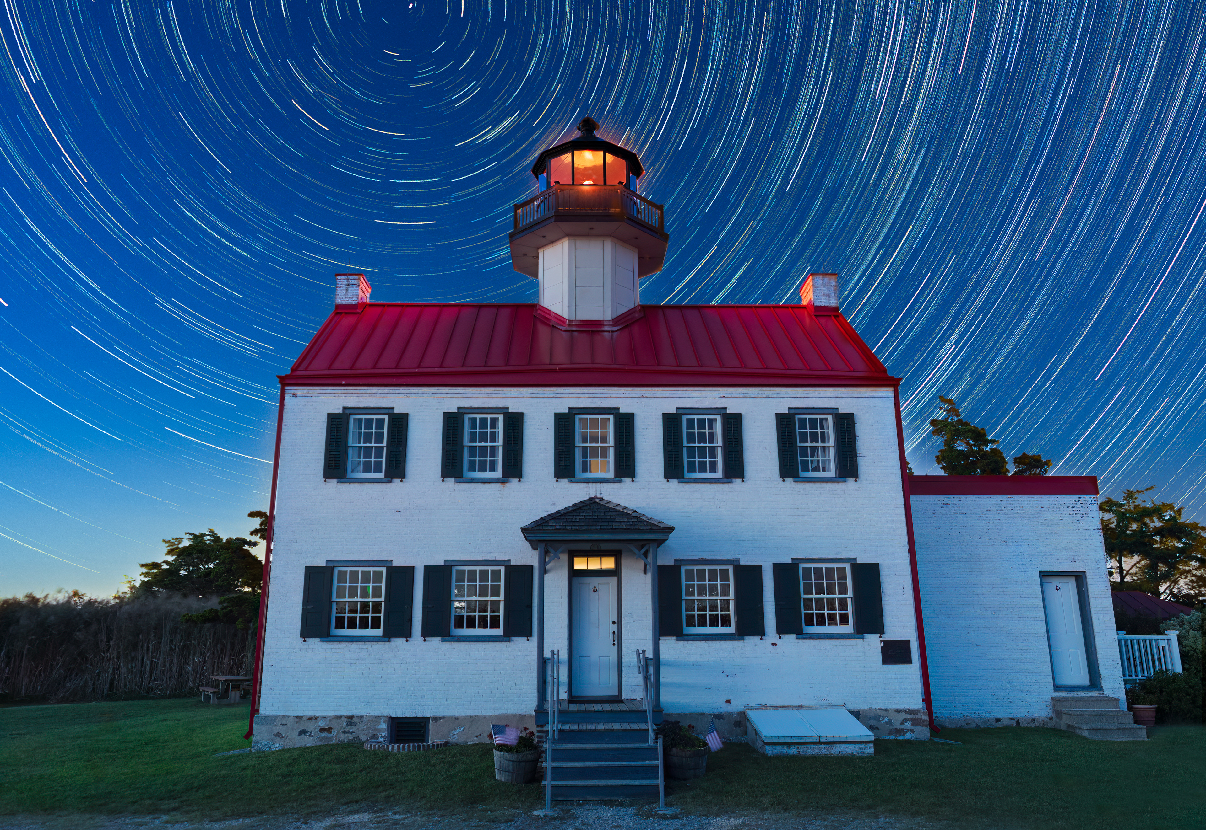 Star Trails over East Point Lighthouse, NJ