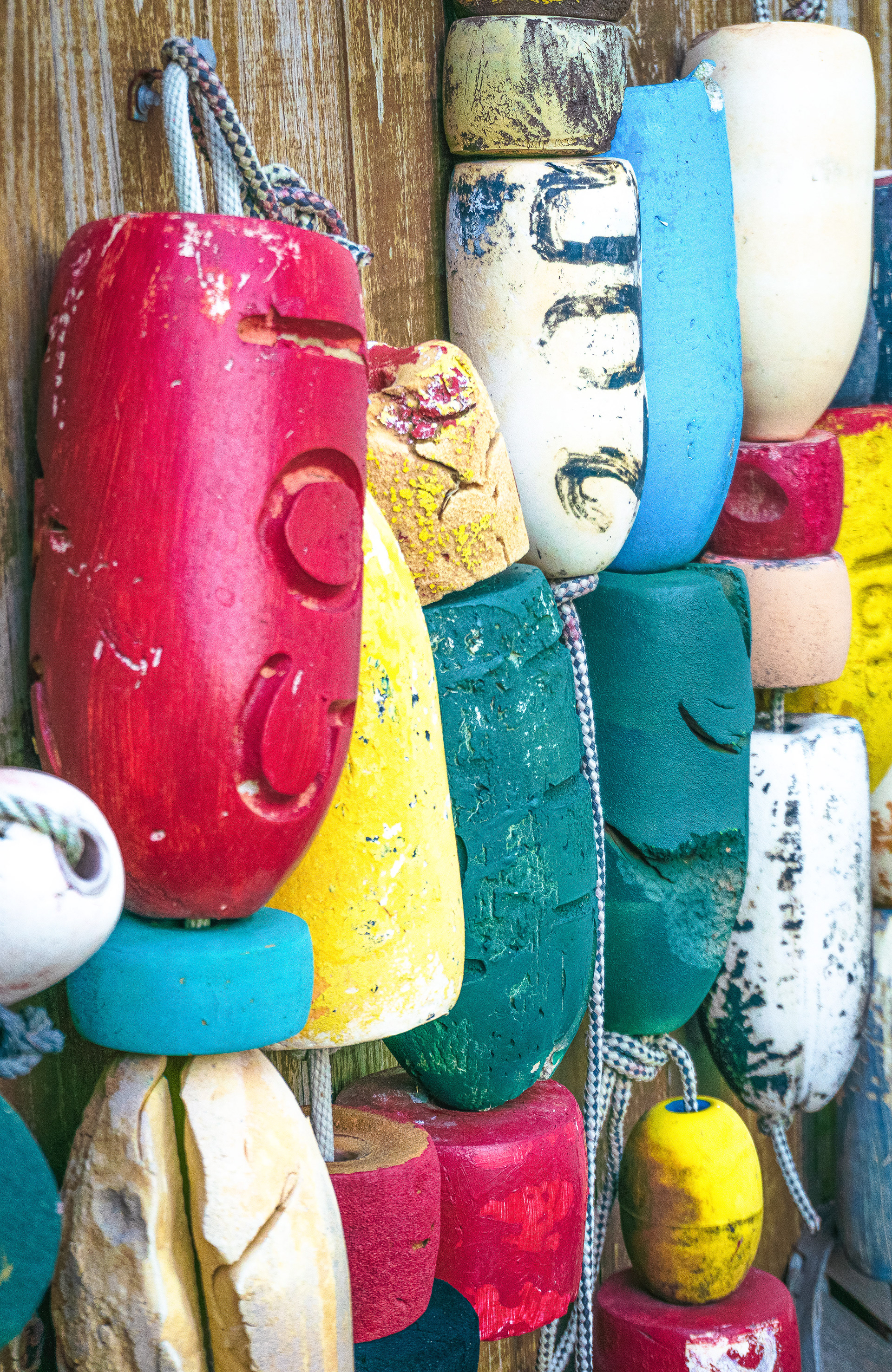 Used Buoys at the shore