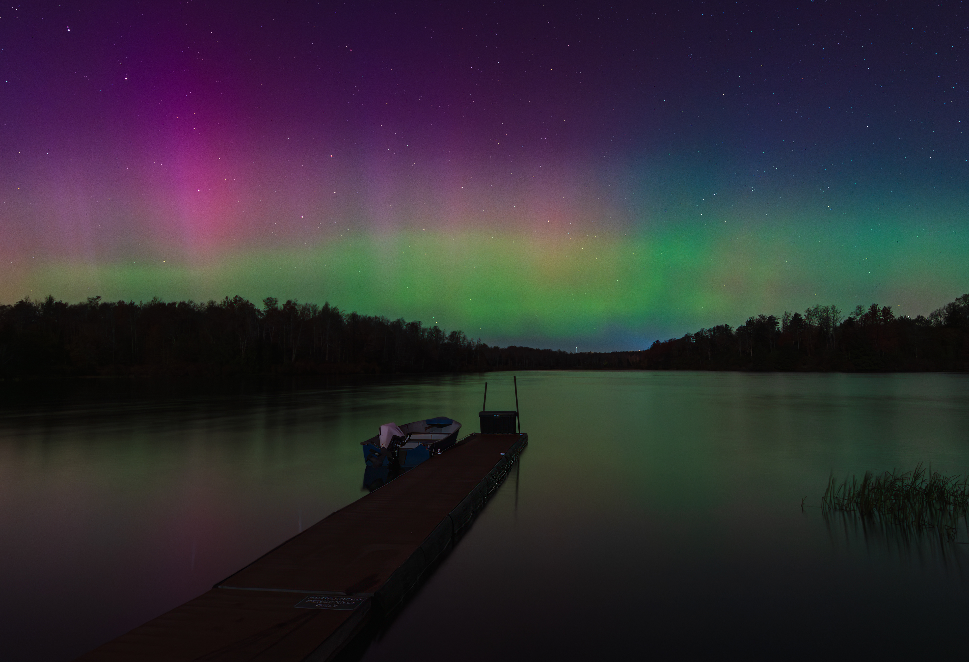 Aurora over Lake Jean, PA