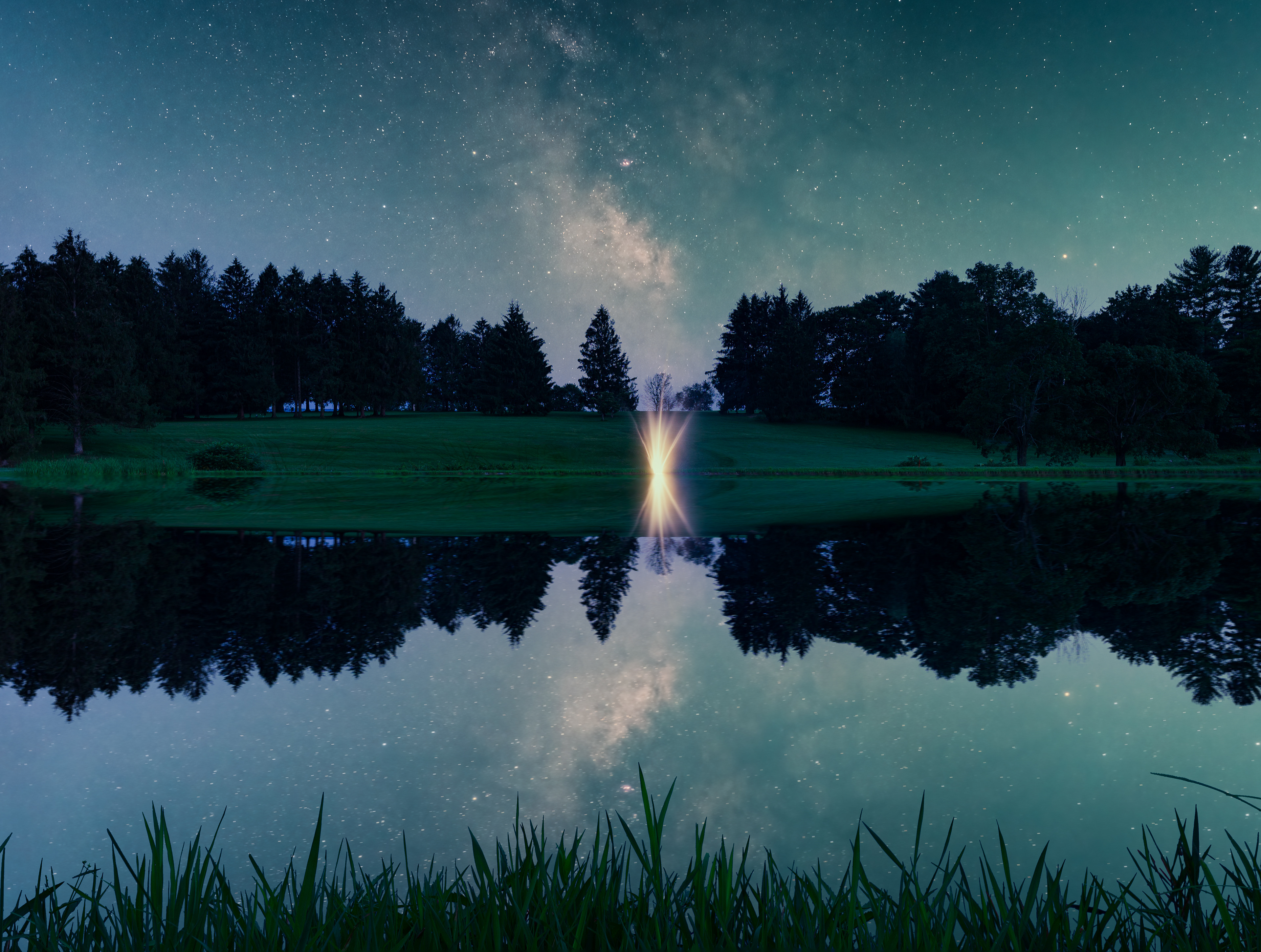 Milky Way rising over the Berwick Golf Club