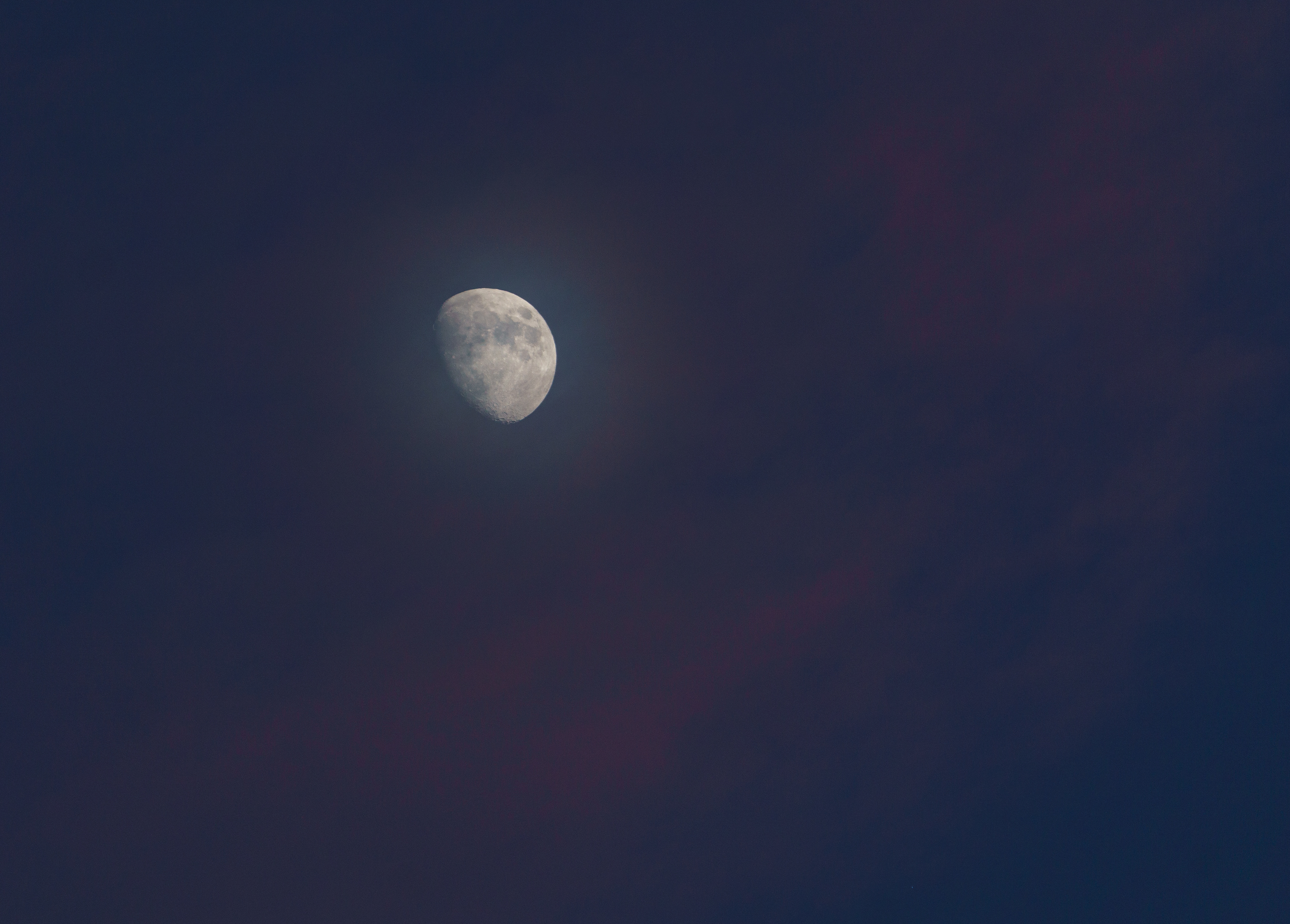 Waxing Moon at Blue Hour