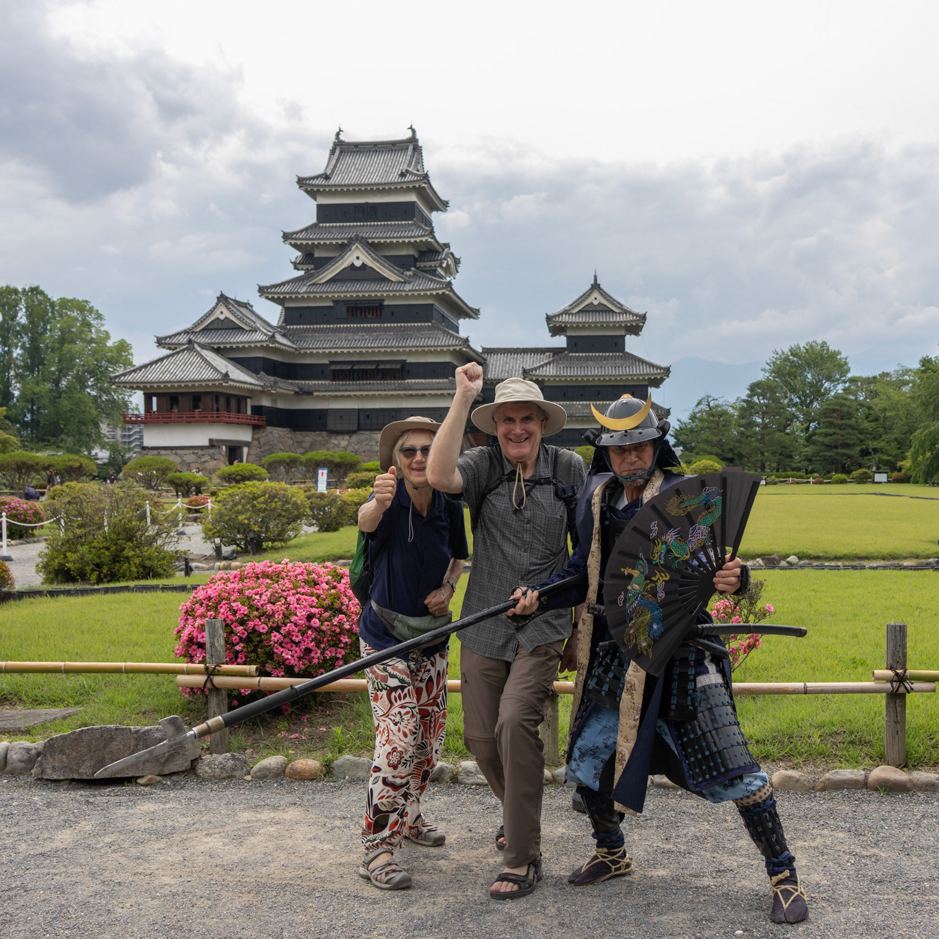 With Saumrai warrier, Matsumoto Castle
