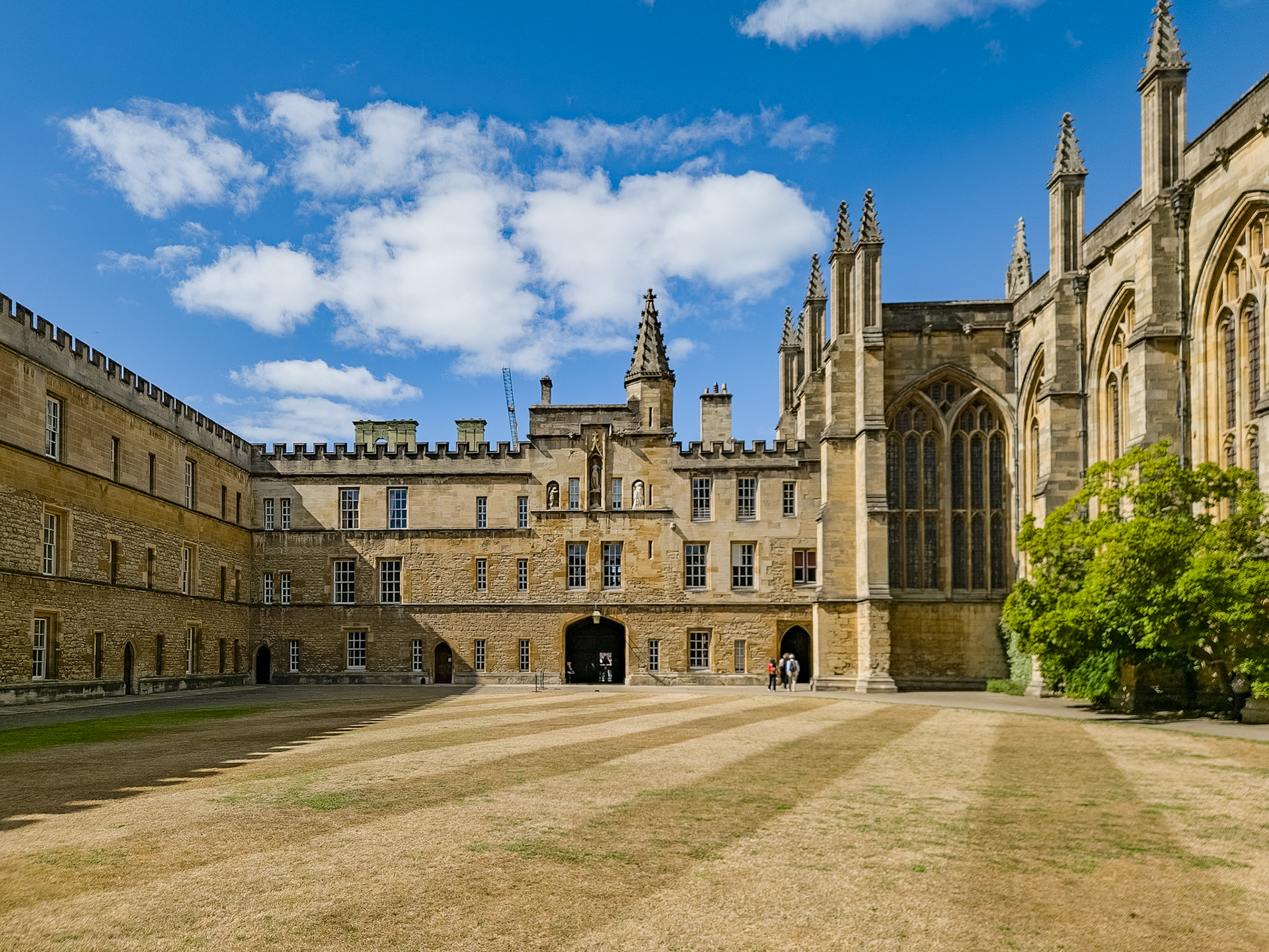 New College - the grass is usually green here