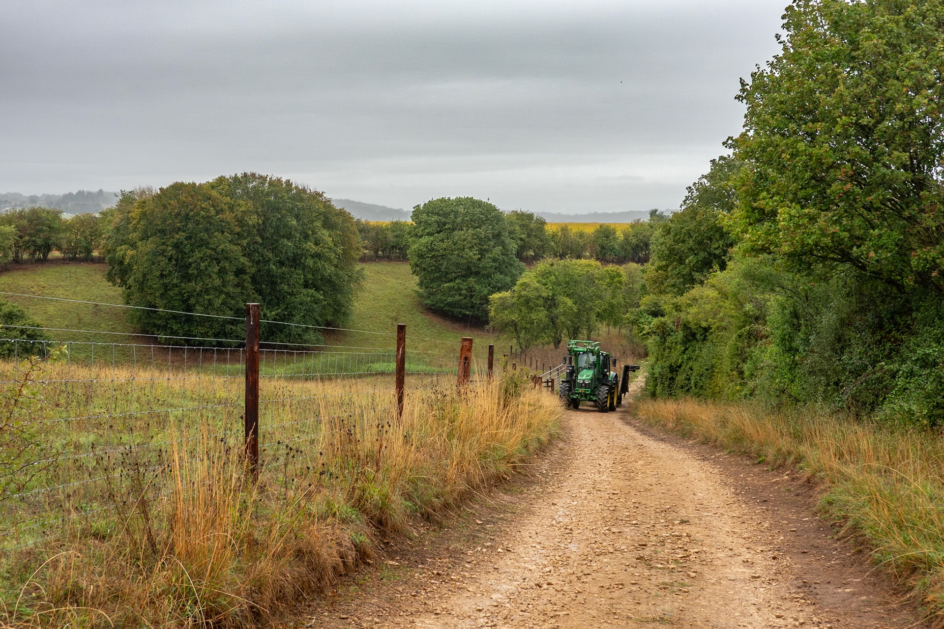 Track to Charlbury in the rain