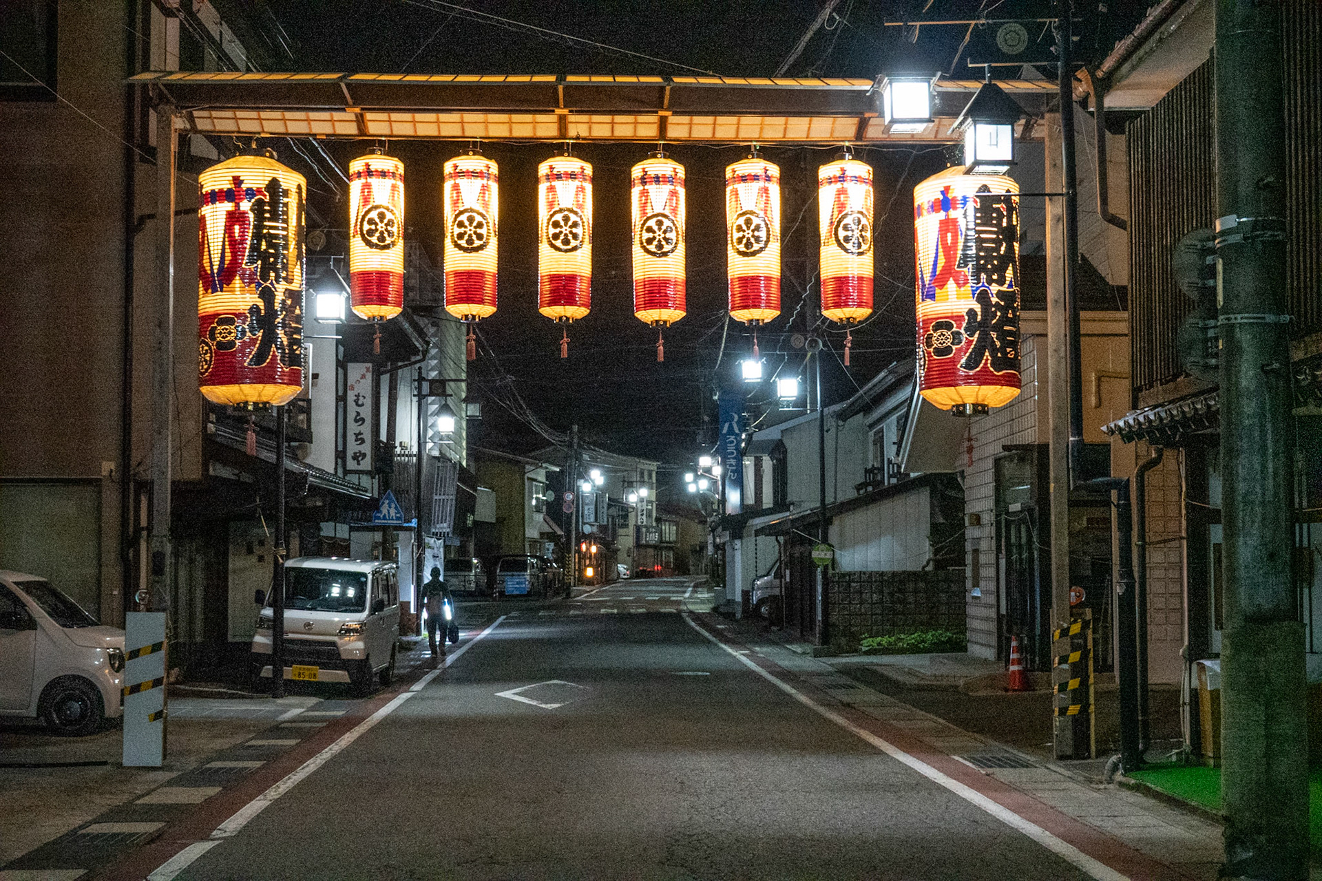 Kiso Fukashima old town by night (almost completely deserted)