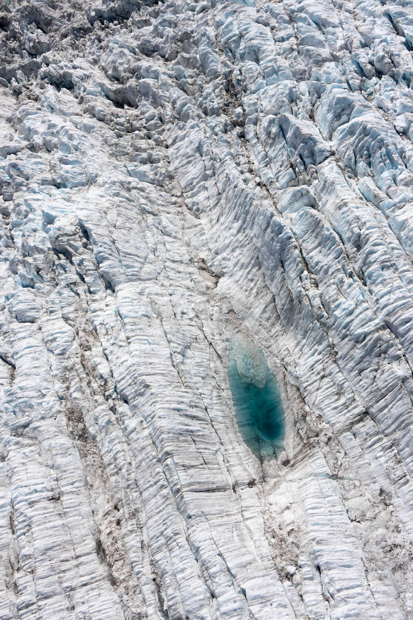 Blue pond in glacier