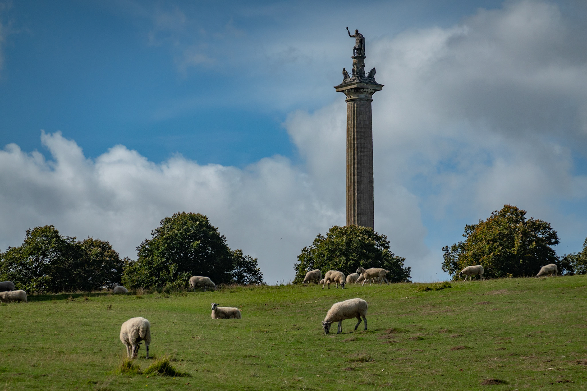 Victory statue in the field