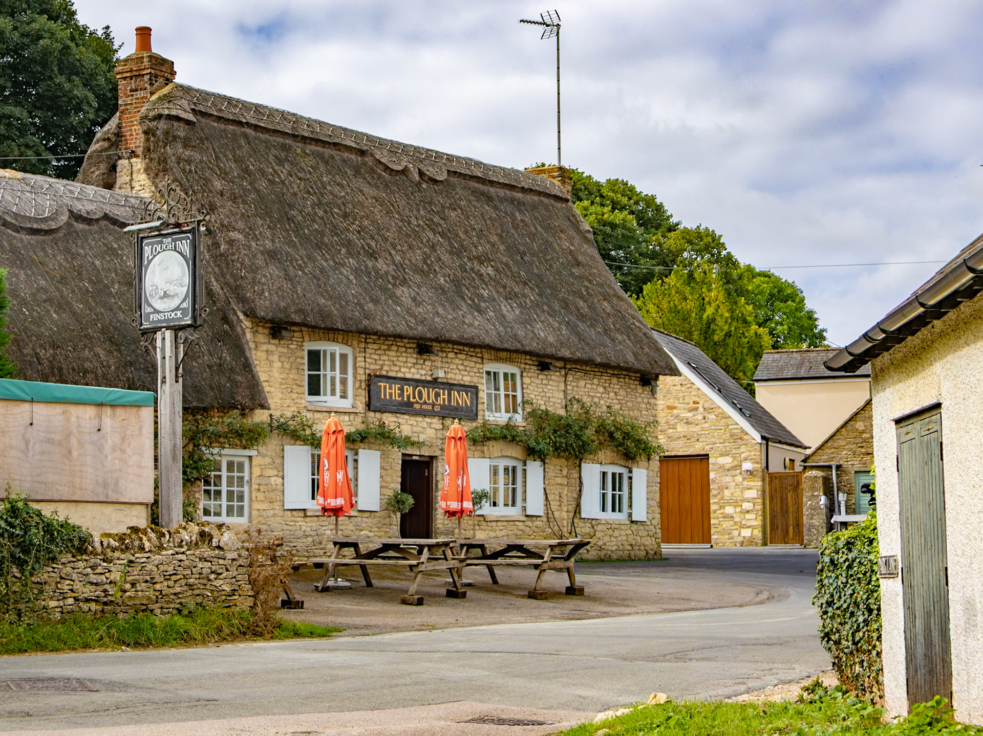 The Plough. Morning tea with half pint