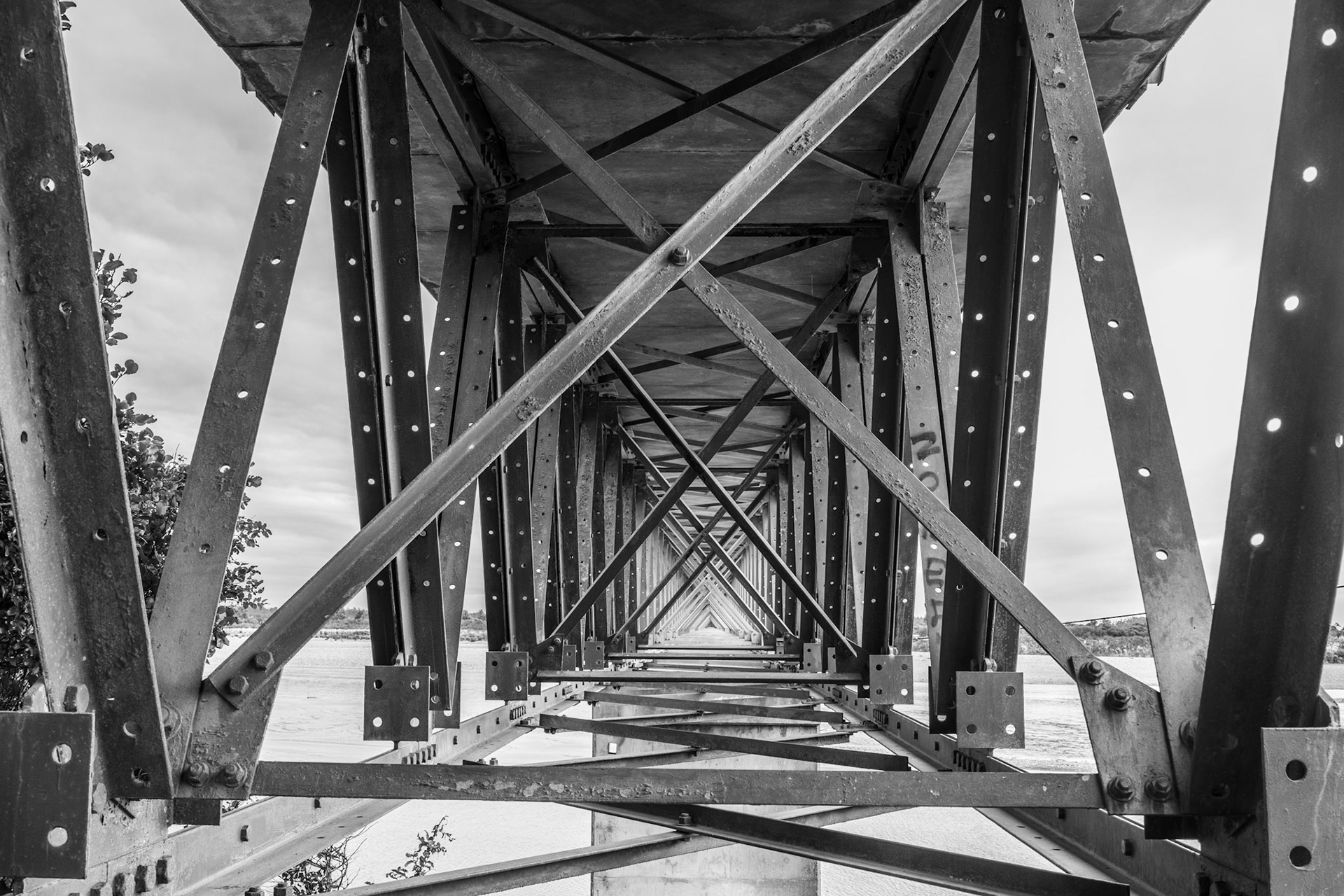 Haast Bridge - abstract view
