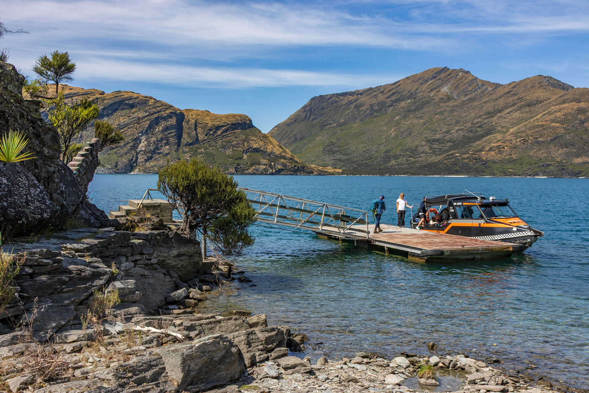 Our transport to Mou Waho ("Outer Island" - the furthest island from the settlement of Wanaka)