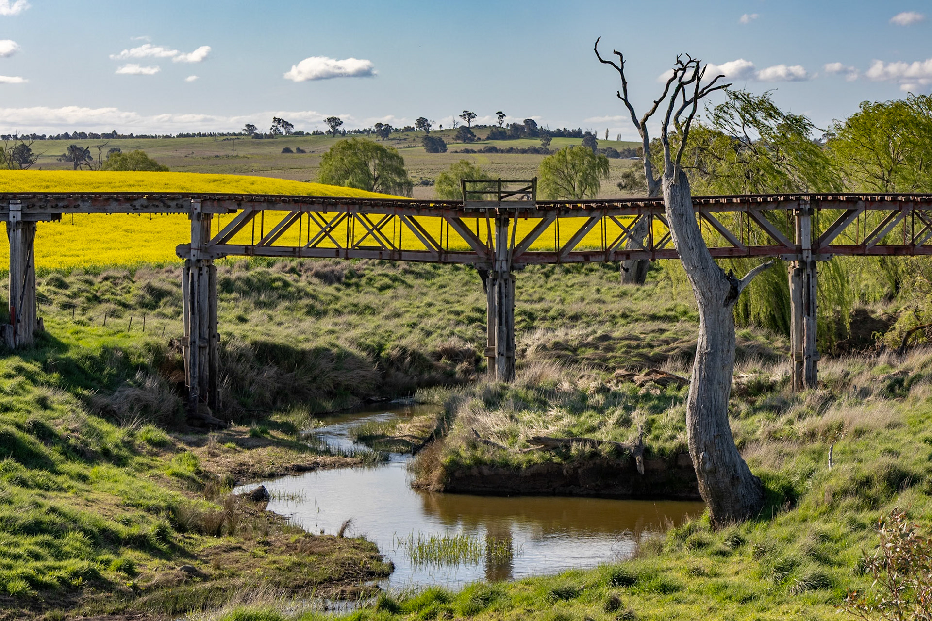 Rickety river crossing