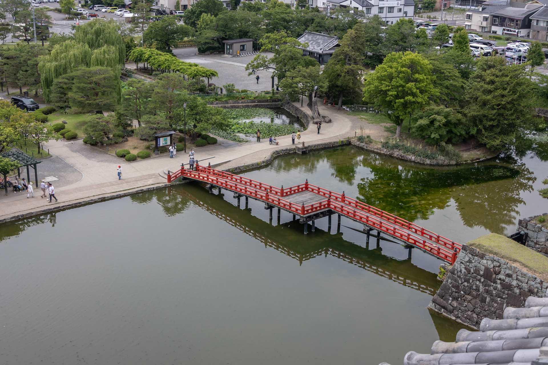 View of bridge from top of castle