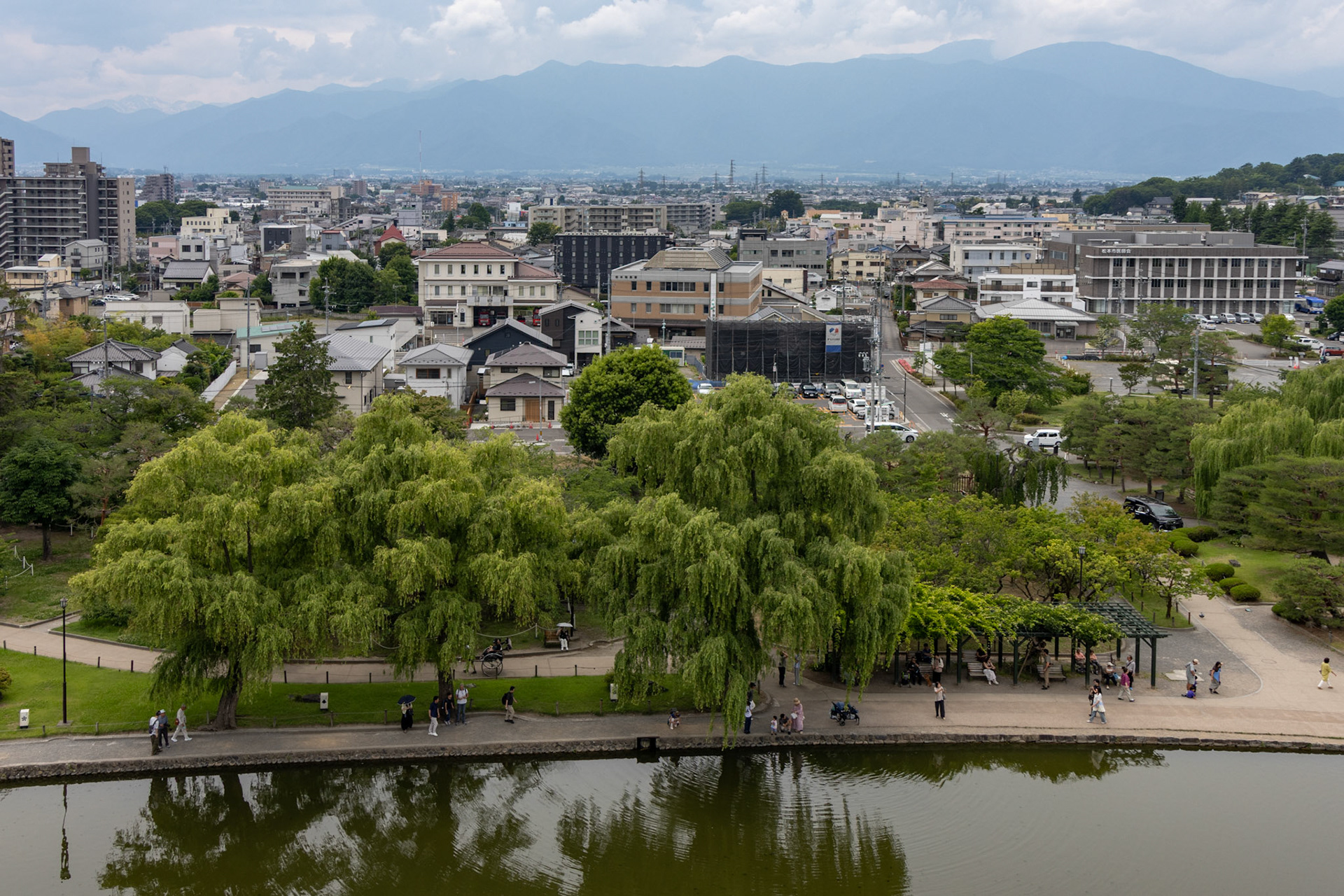 View of city from Matsumoto Castle