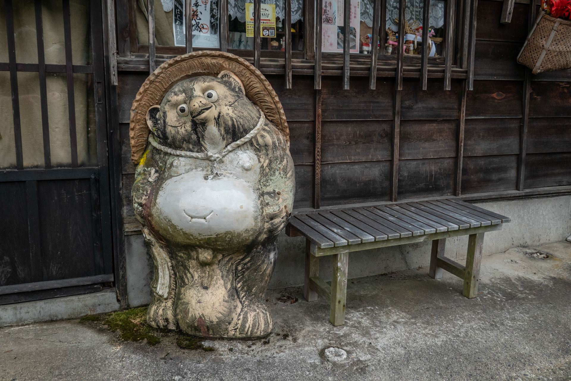 Bear statues. Maybe to frighten them away?