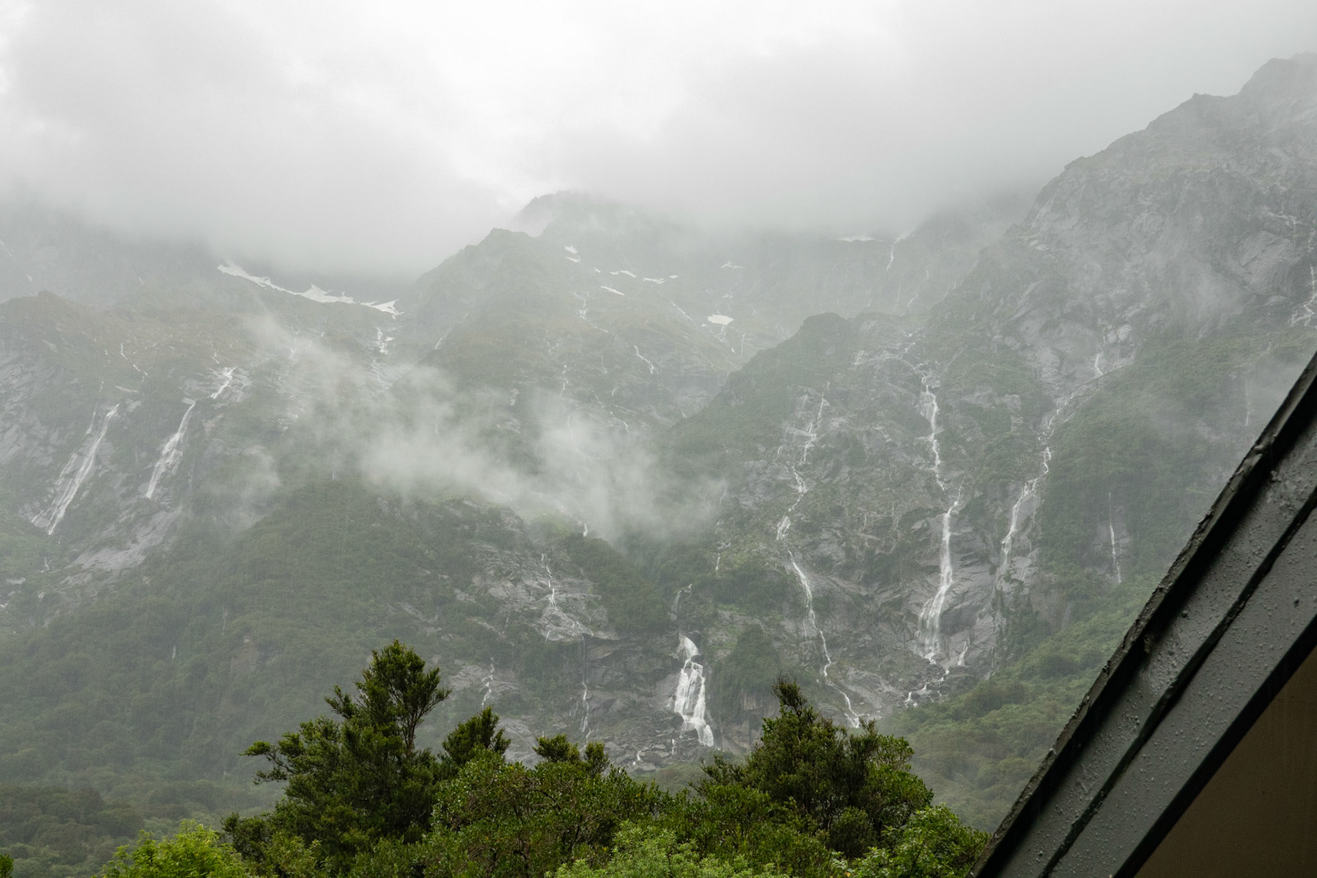 Waterfalls on the rain. Most had gone by the next day