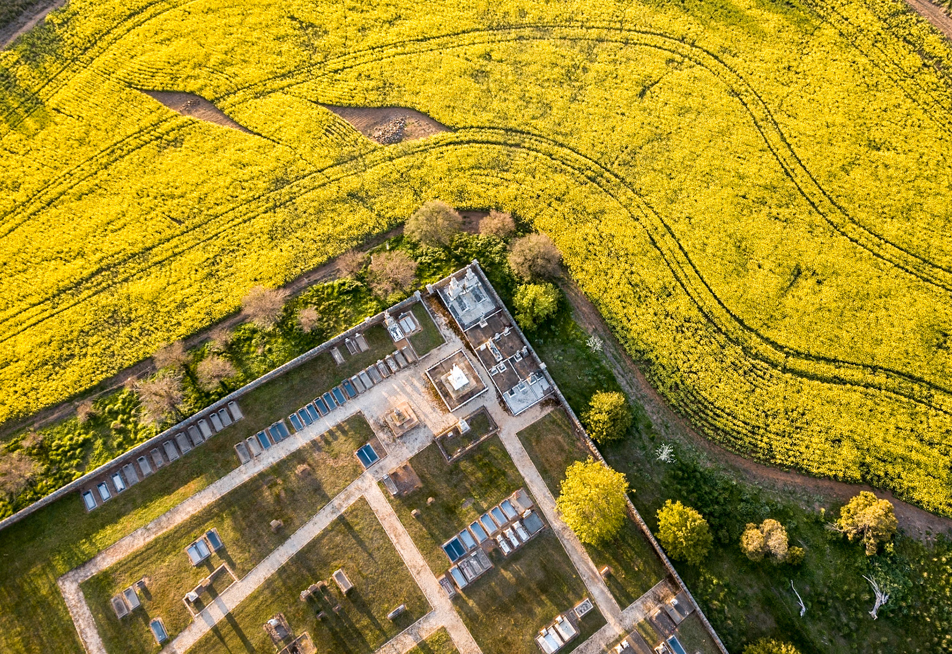 Galong Cemetery from the air