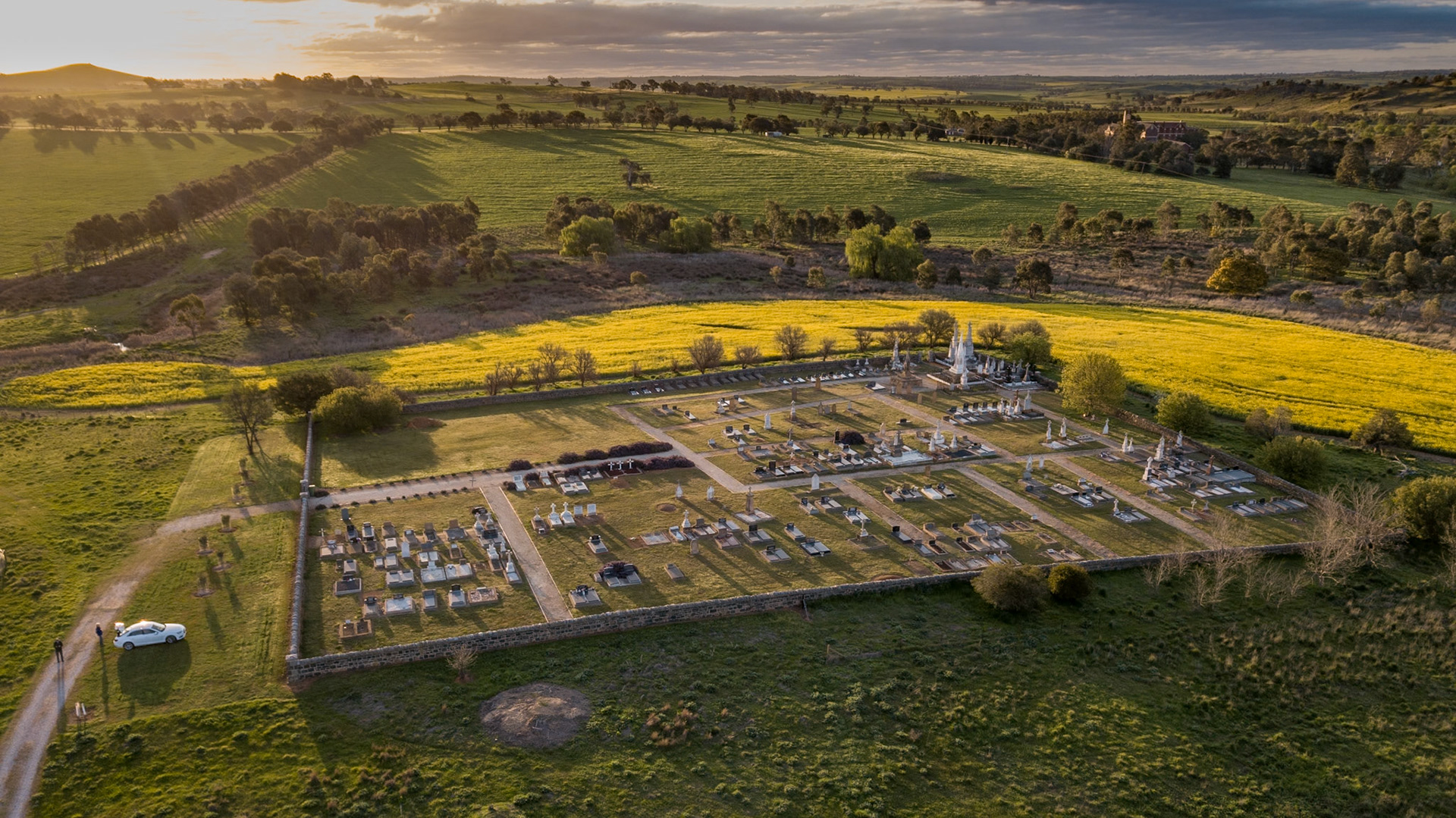 Galong Cemetery from the air