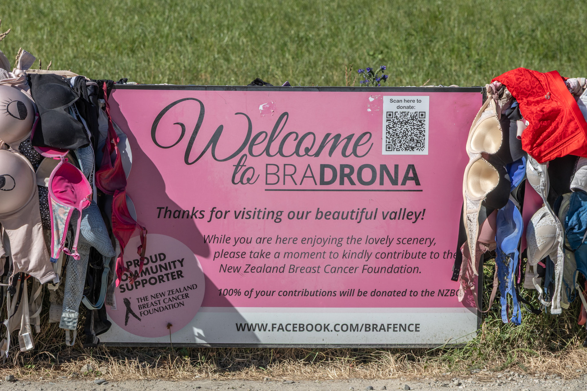 The famous Cardrona Bra Fence