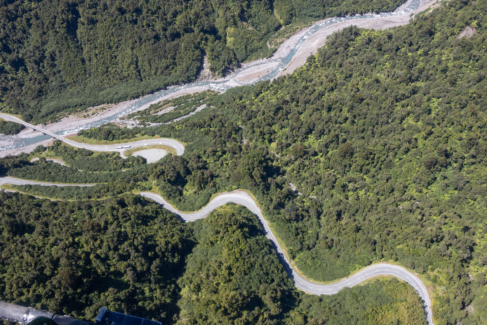 Main road from chopper