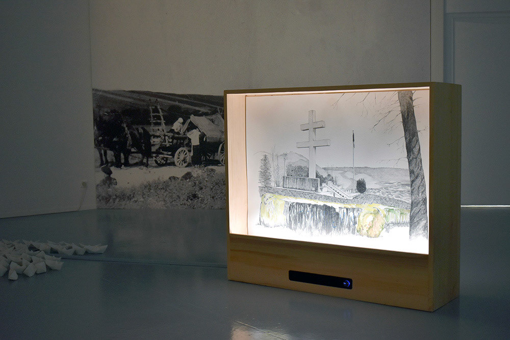 " Trouver le geste - Croix du Staufen " - vue exposition - Rurart - fin 2024