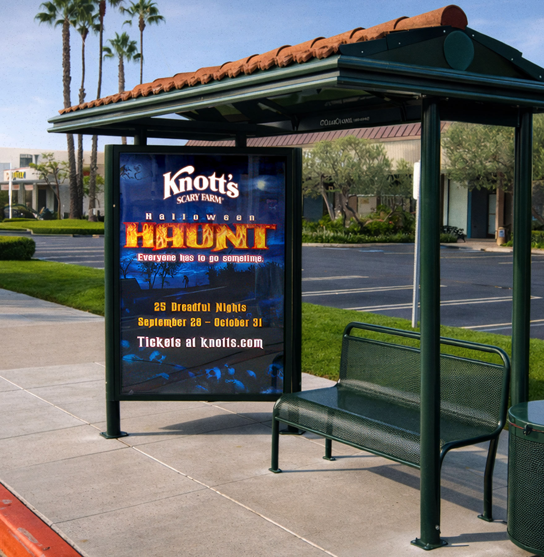 Knott's Scarry Farm Halloween Haunt 2007 Bus Shelter Signage