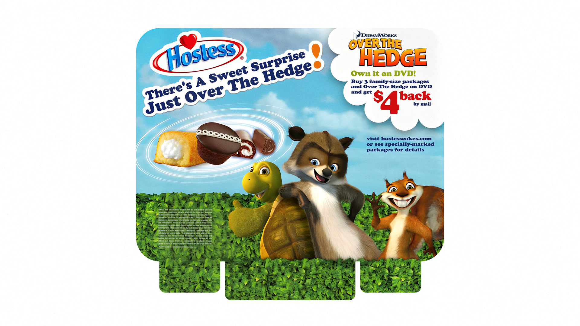 Hostess Over The Hedge Point-Of-Purchase Display Header