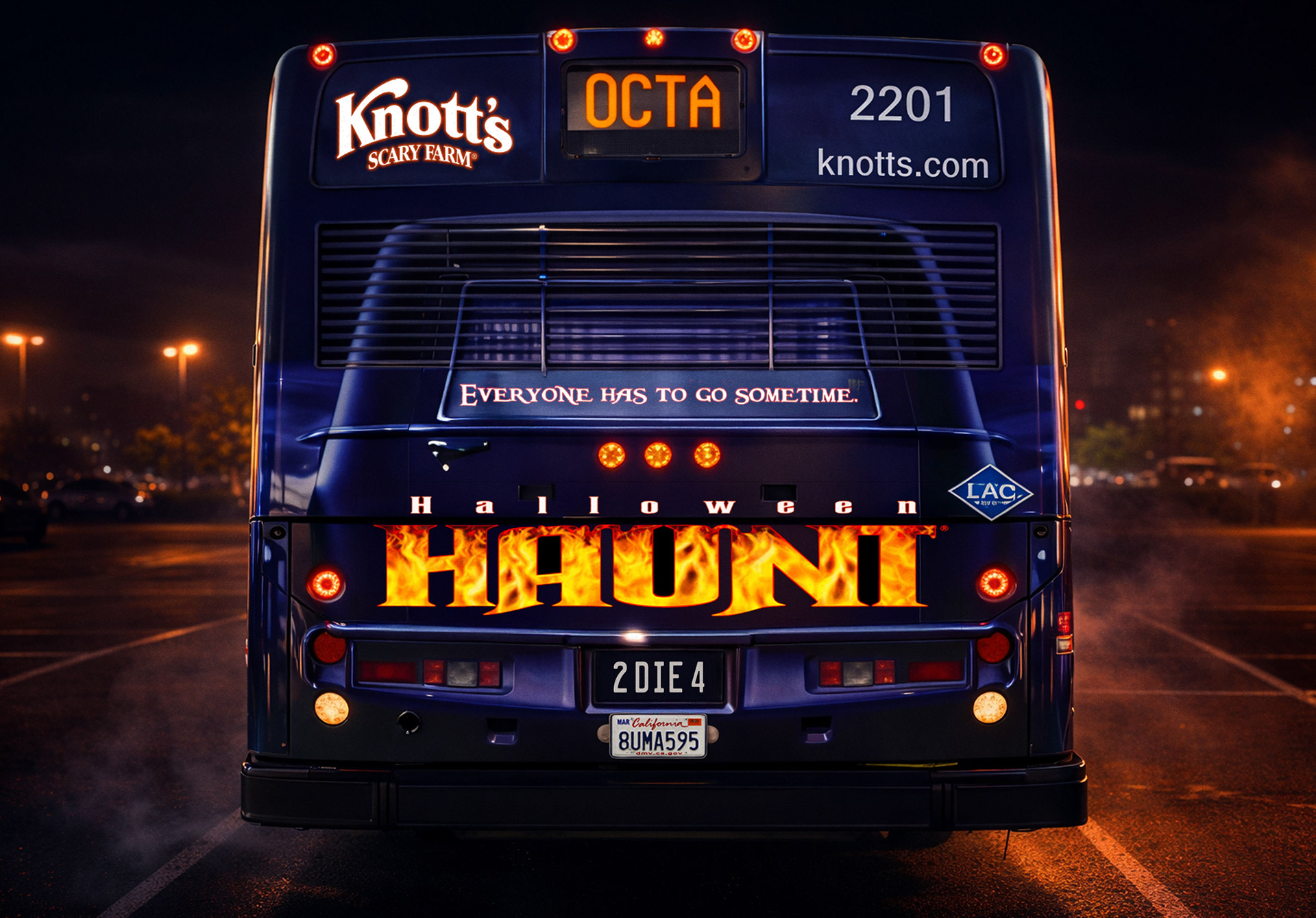Knott's Scary Farm 2007 Halloween Haunt OCTA Bus Wrap