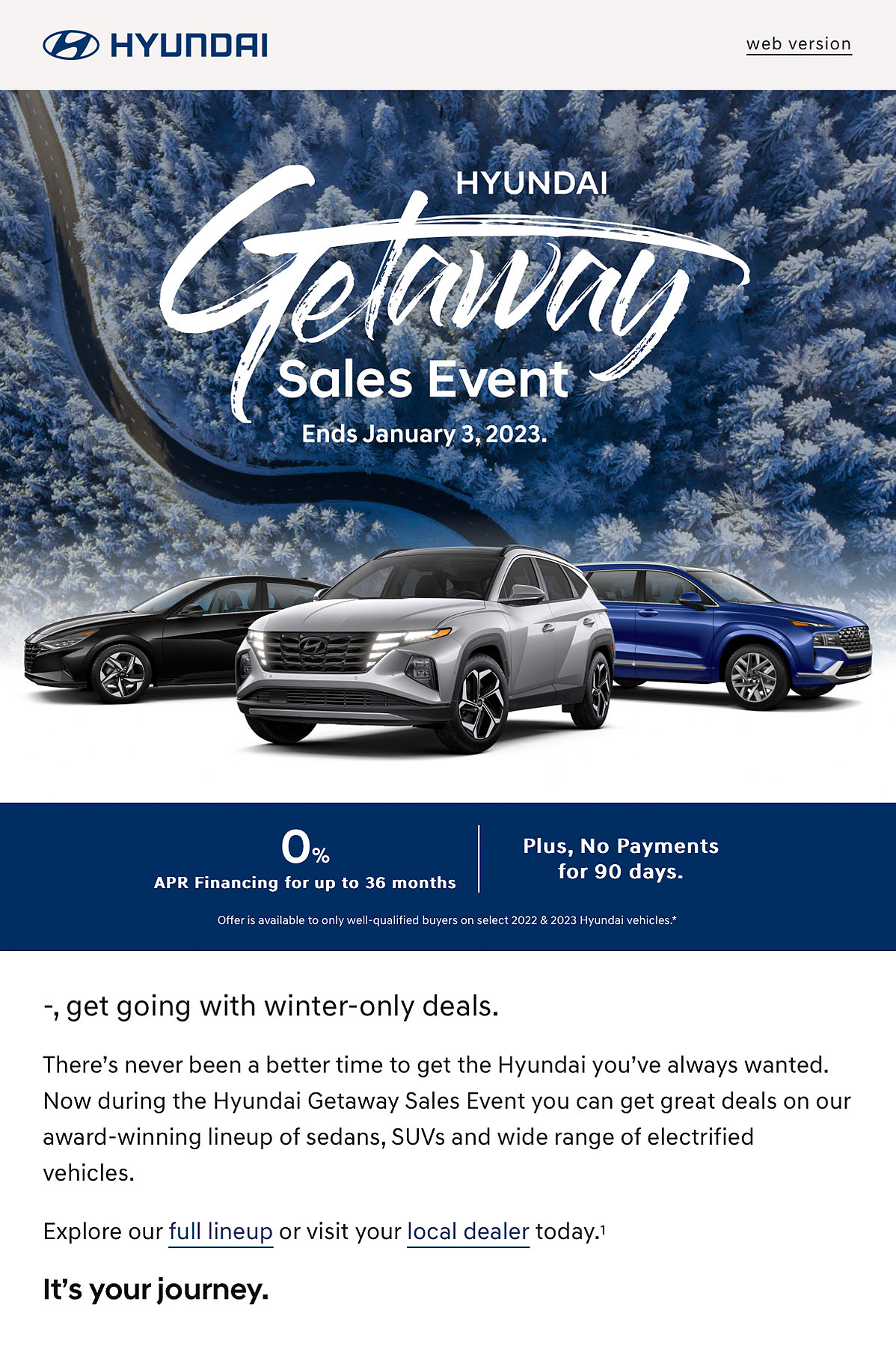 Getaway Sales Event Eblast