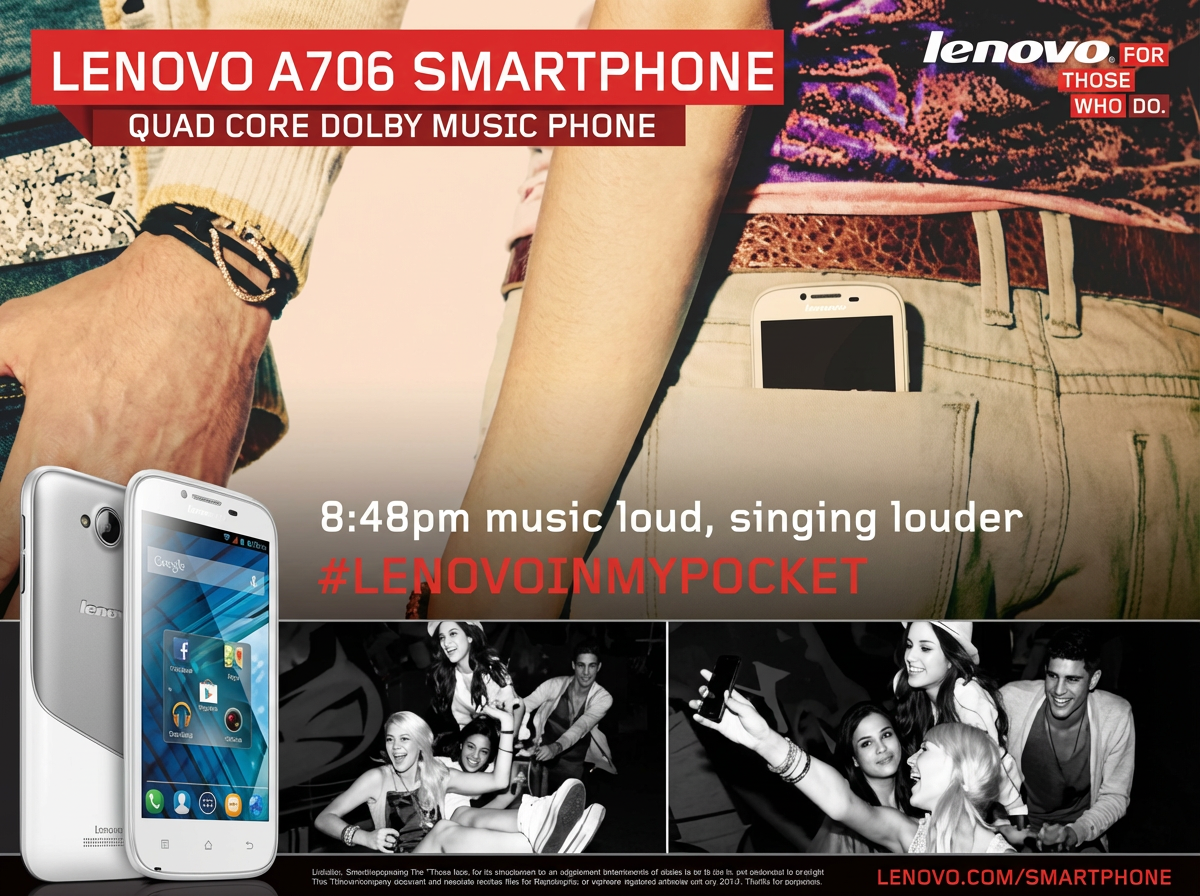 Lenovo A706 Smartphone Ad