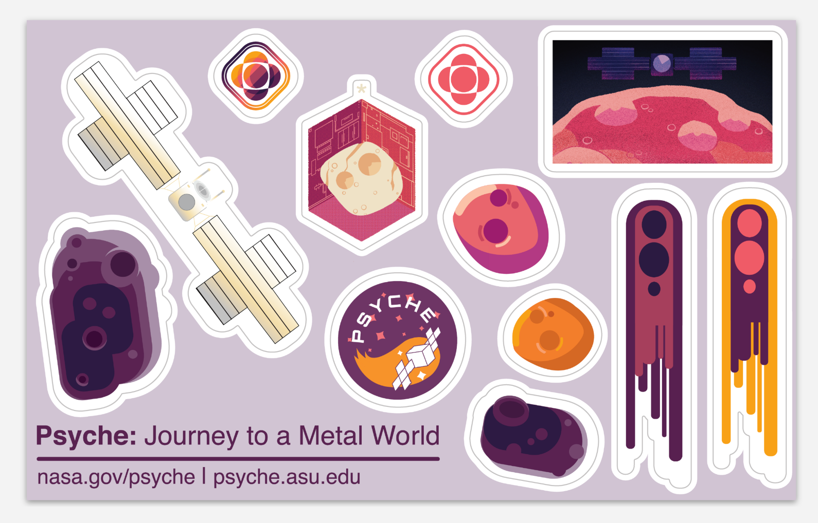 Stickersheet used in Psyche promotional material