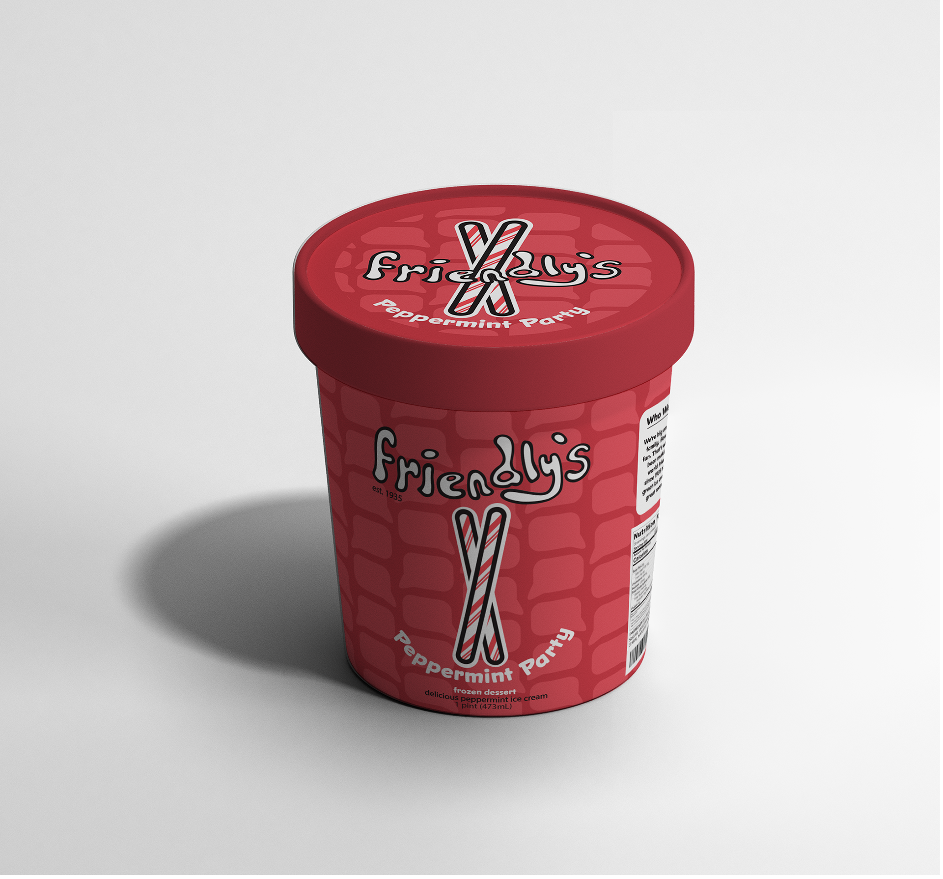 This is one of two mockups featuring the Peppermint flavor.