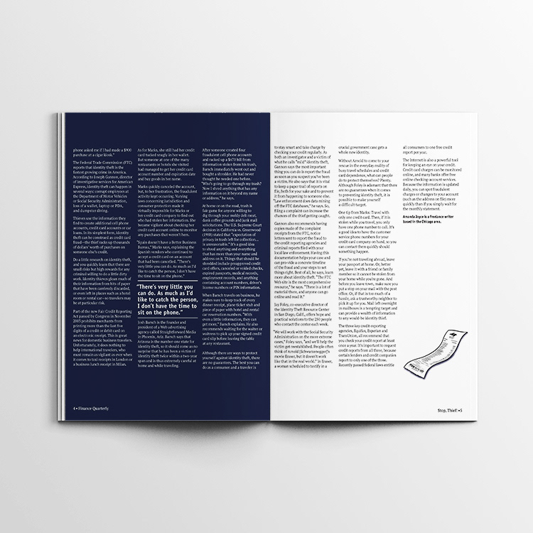 This second spread includes the other section of the article.