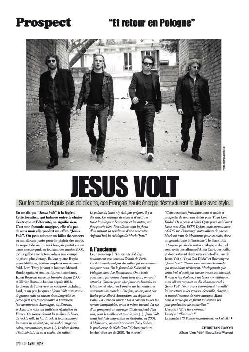 Rock'n'folk / Jesus Volt / avril 2016
