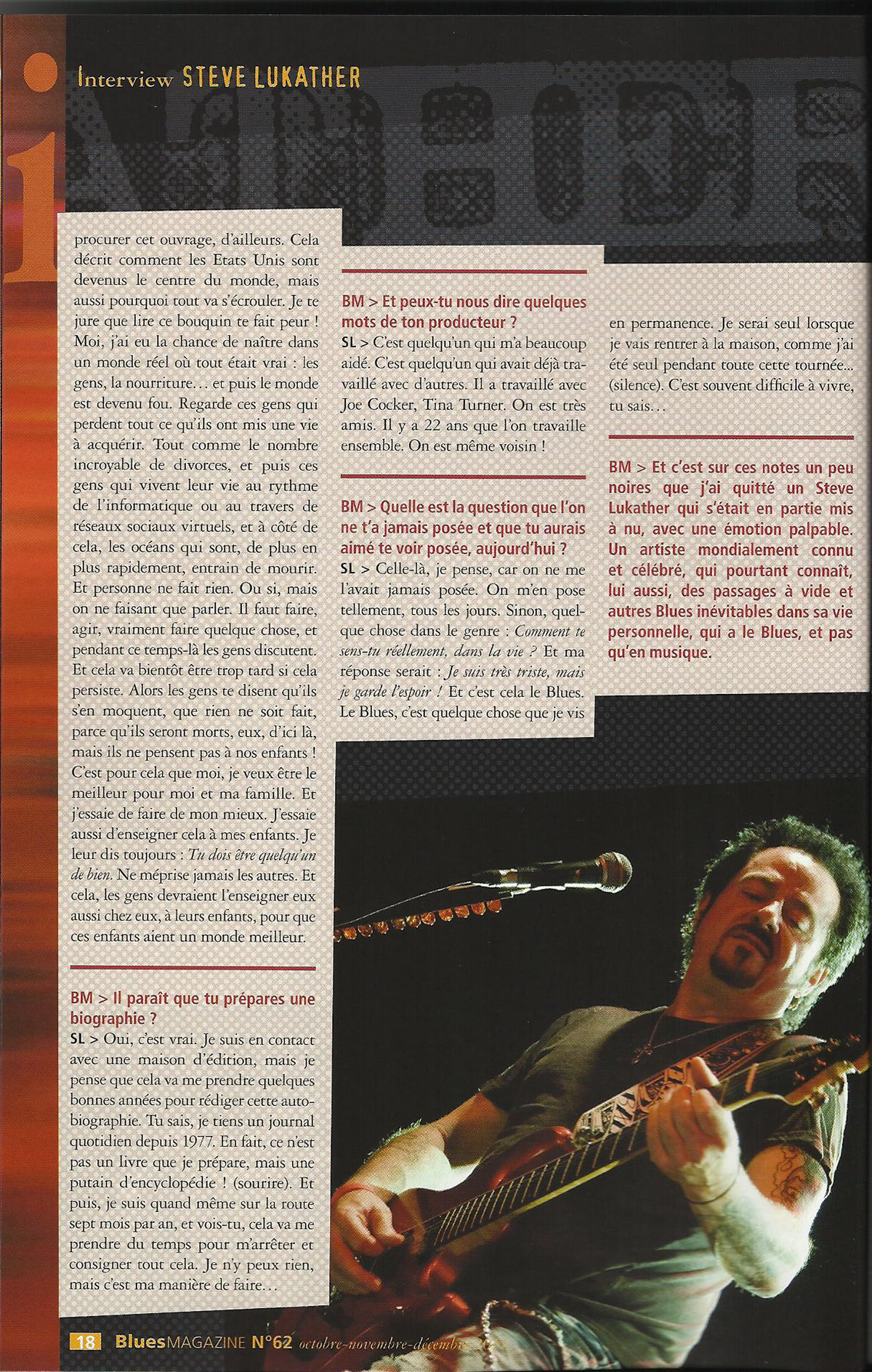 Blues Mag / Steve Lukather / sept octobre 2011 page 5