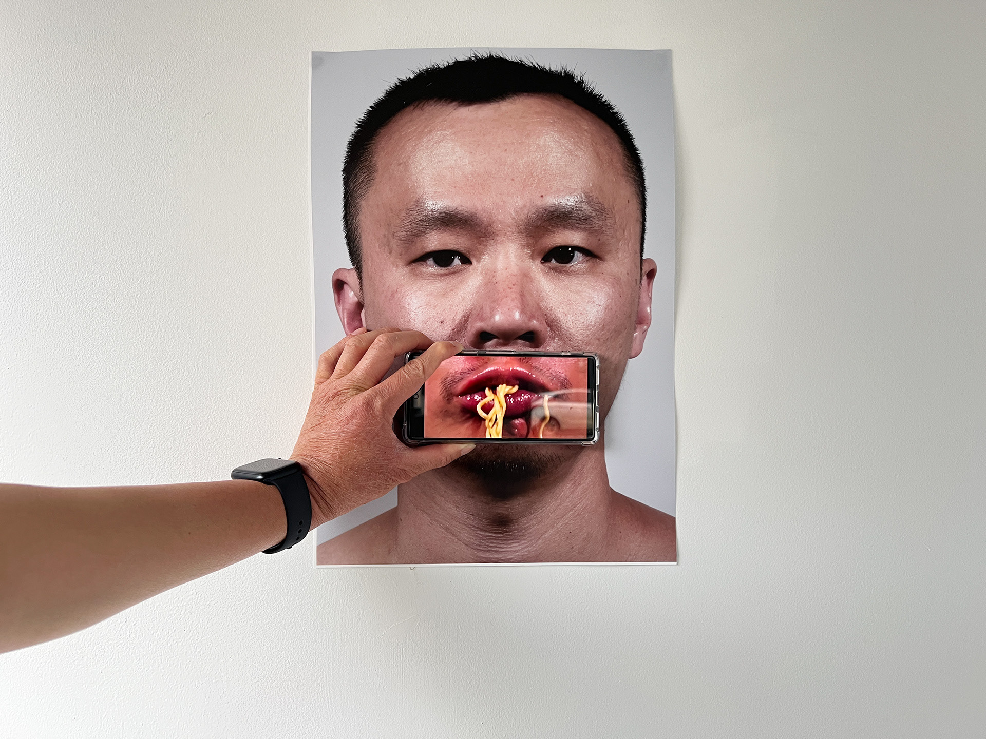 Image: Adam Hsieh, 'chinese whispers,' 2023, 'electronic erotica,' installation view, Good Grief Studios, 2023, image courtesy of the artist