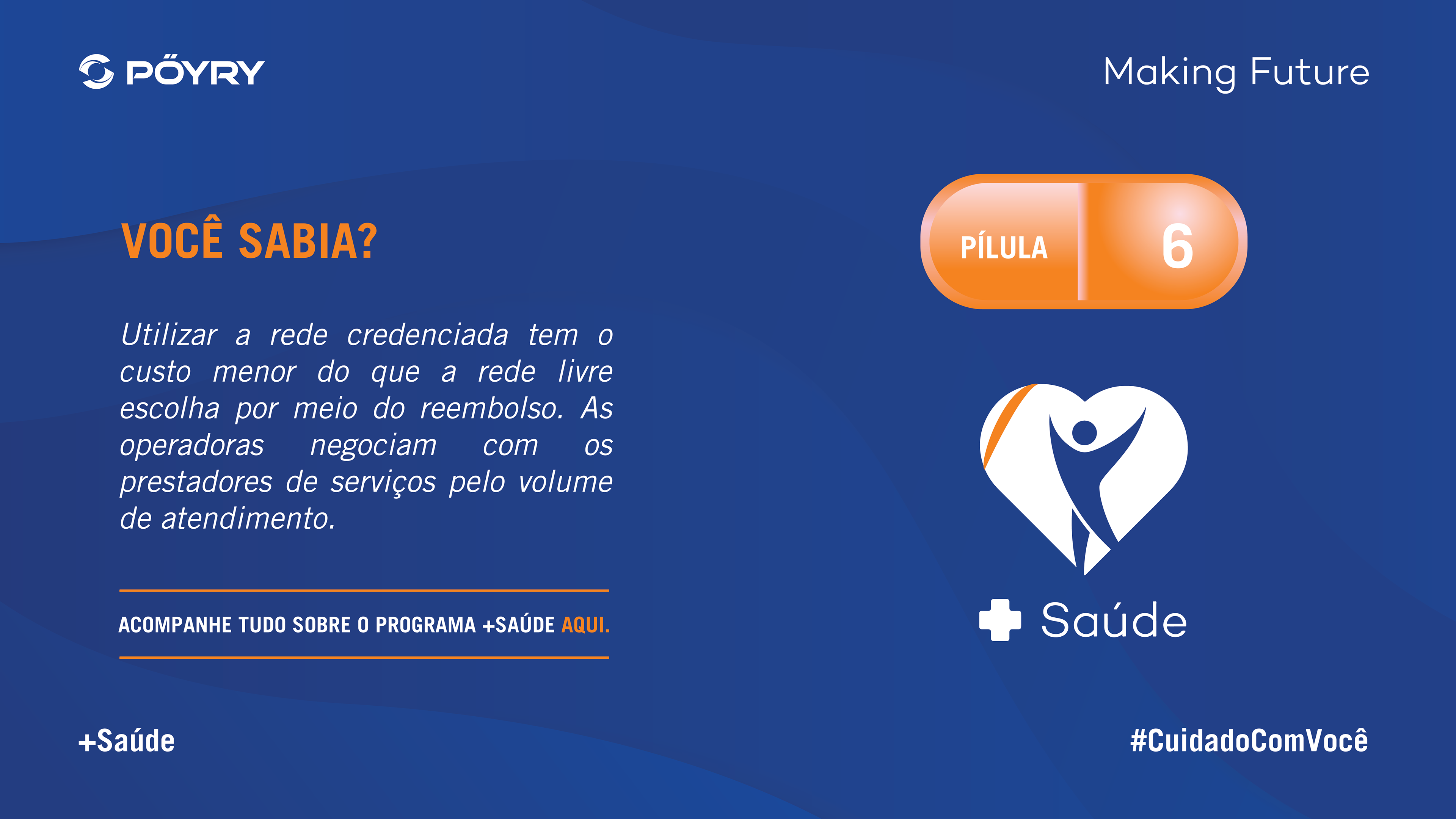 Você sabia? Utilizar a rede credenciada tem o custo menor do que a rede livre escolha por meio do reembolso. As operadoras negociam com os prestadores de serviços pelo volume de atendimento.