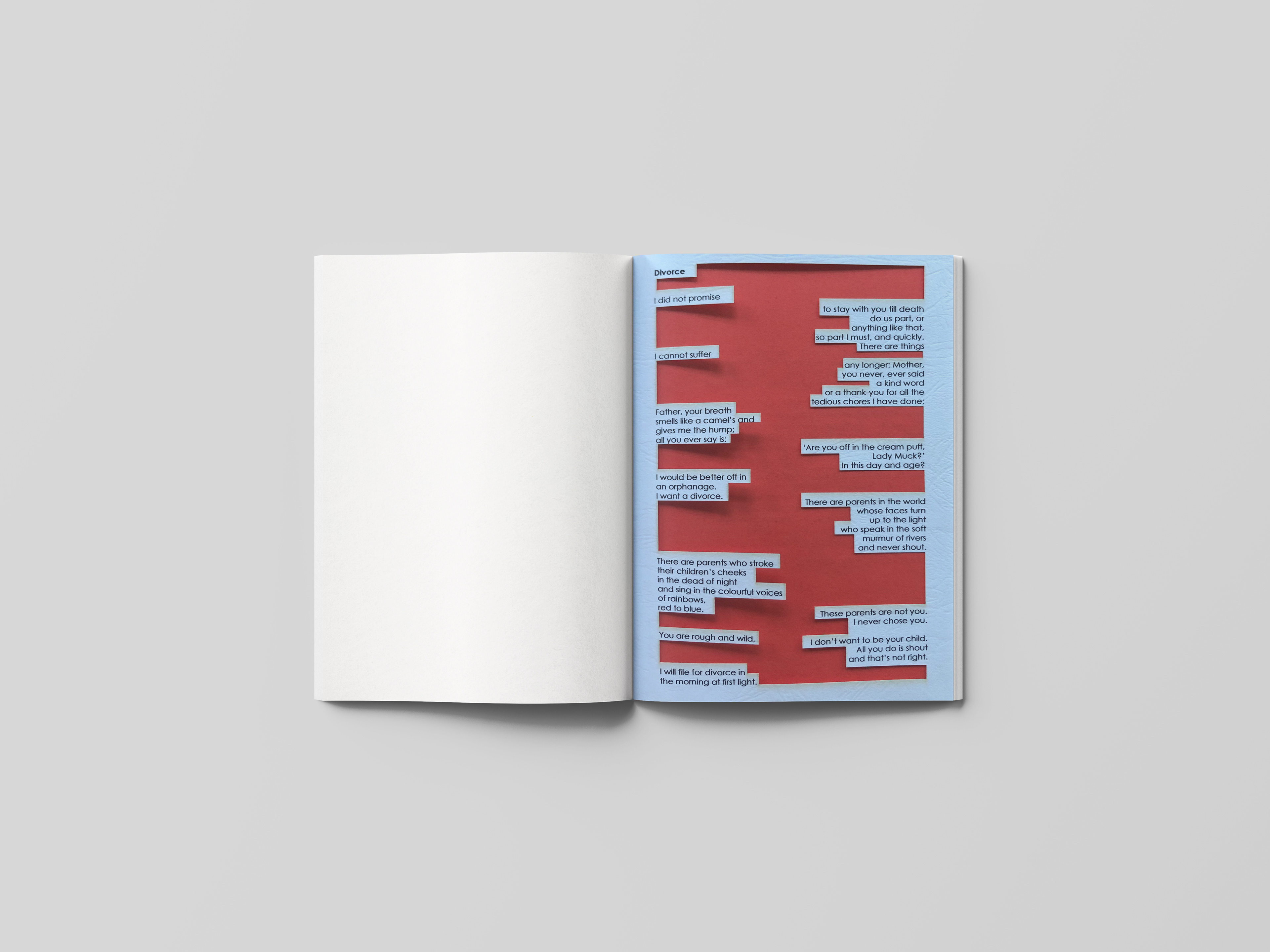 Cut out text page