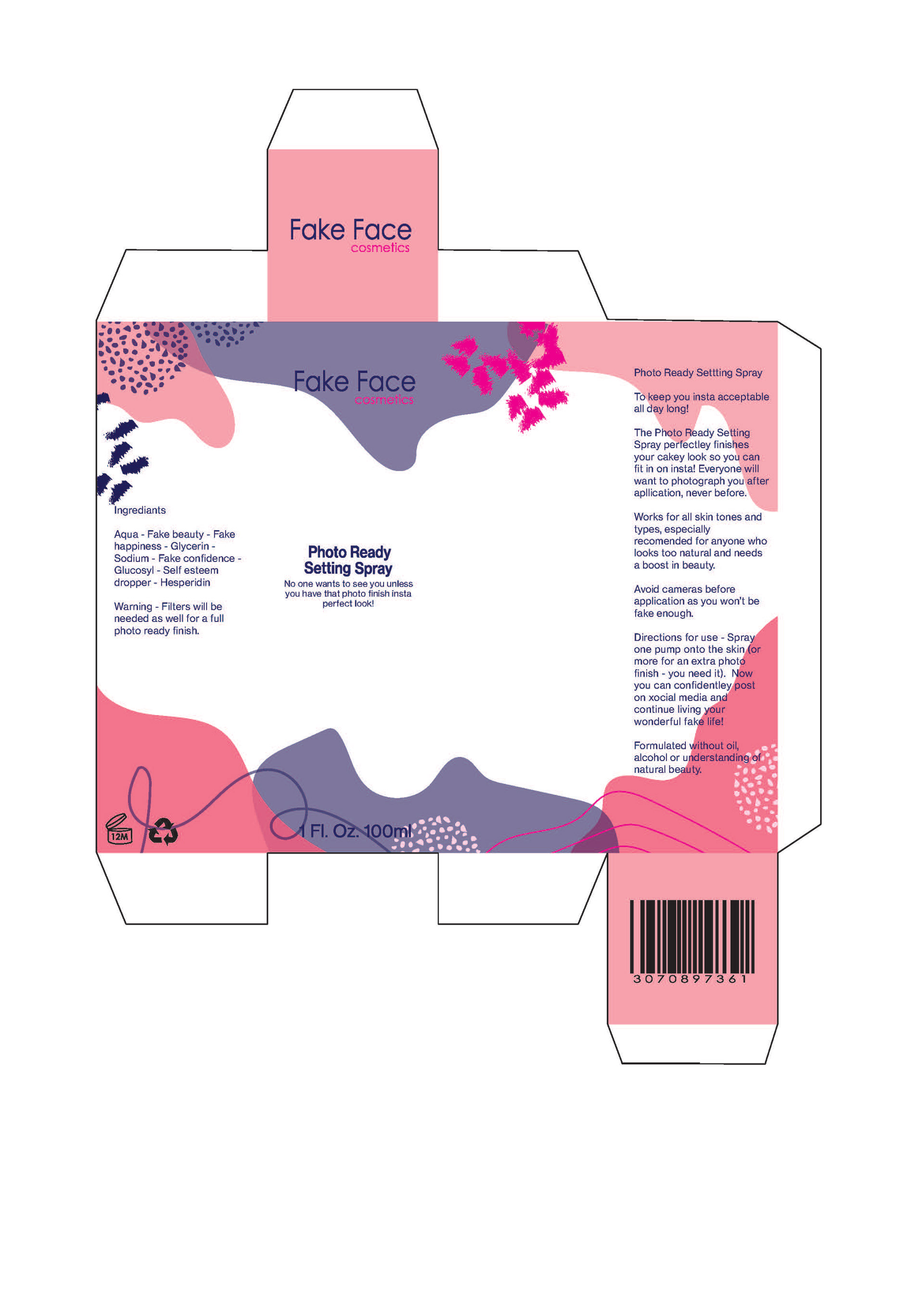 "Photo ready setting spray" net
