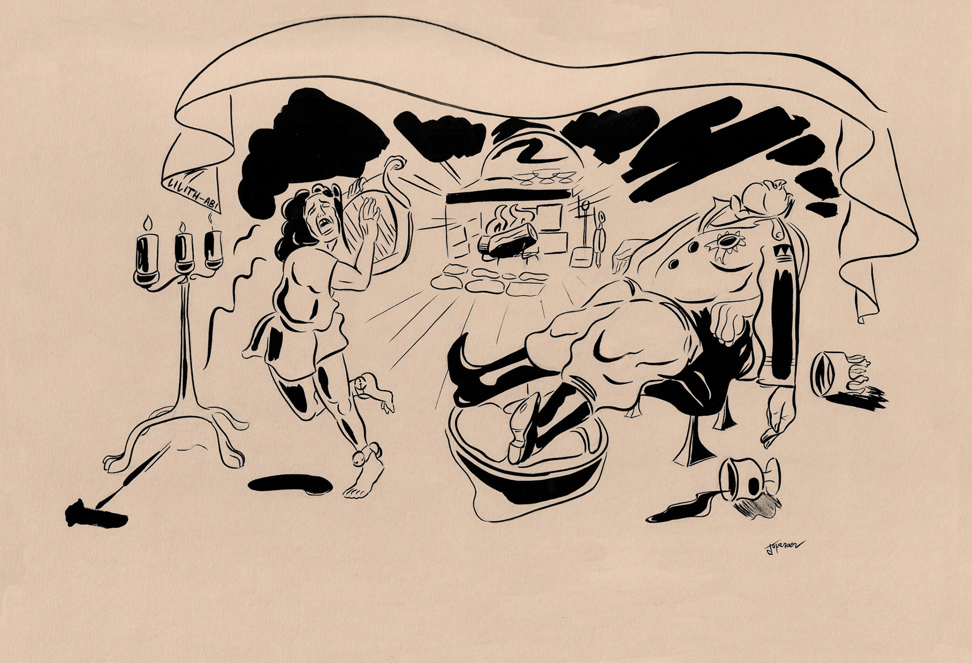 Lullaby - Gouache on paper